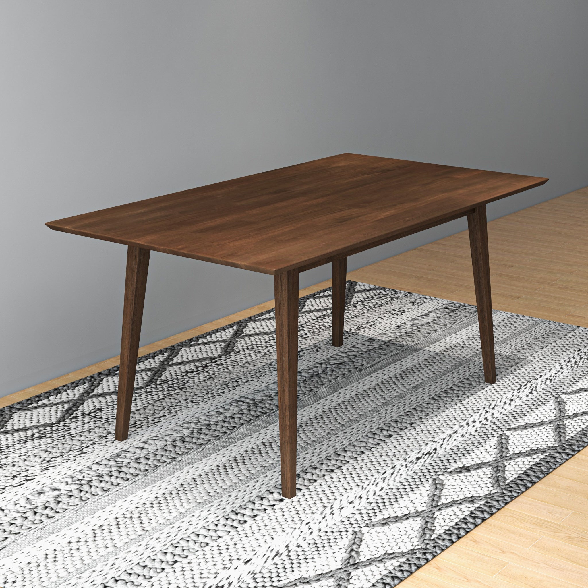 Adira Solid Wood Walnut Large Dining Table - MidinMod