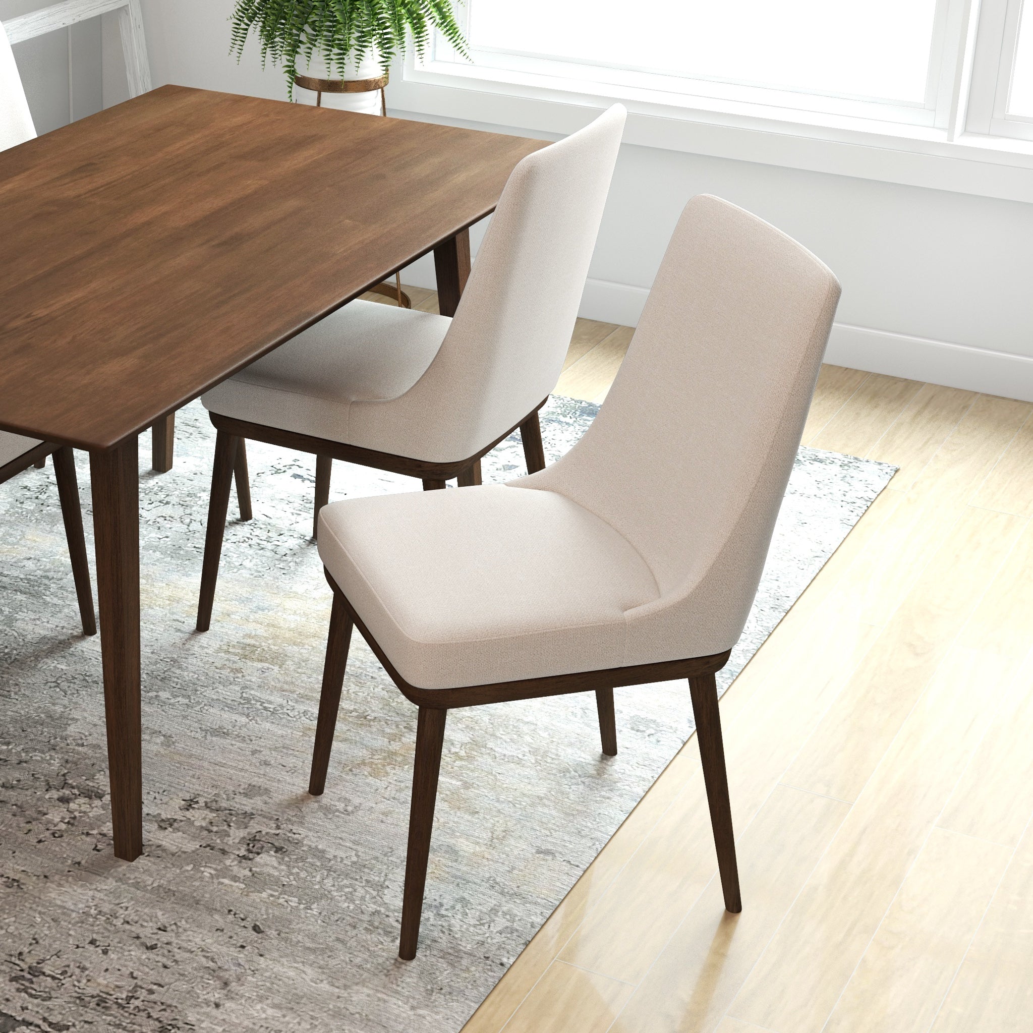 Brighton Dining Chair Beige Set of 2 - MidinMod