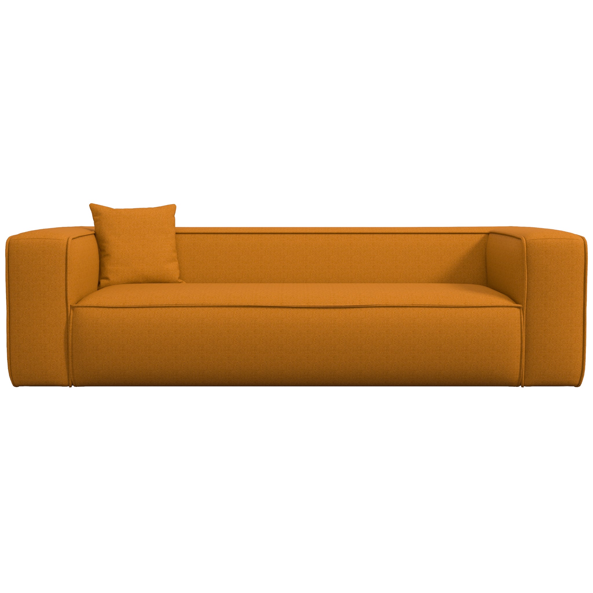 Barcelona Modern Dark Yellow Boucle Sofa - MidinMod