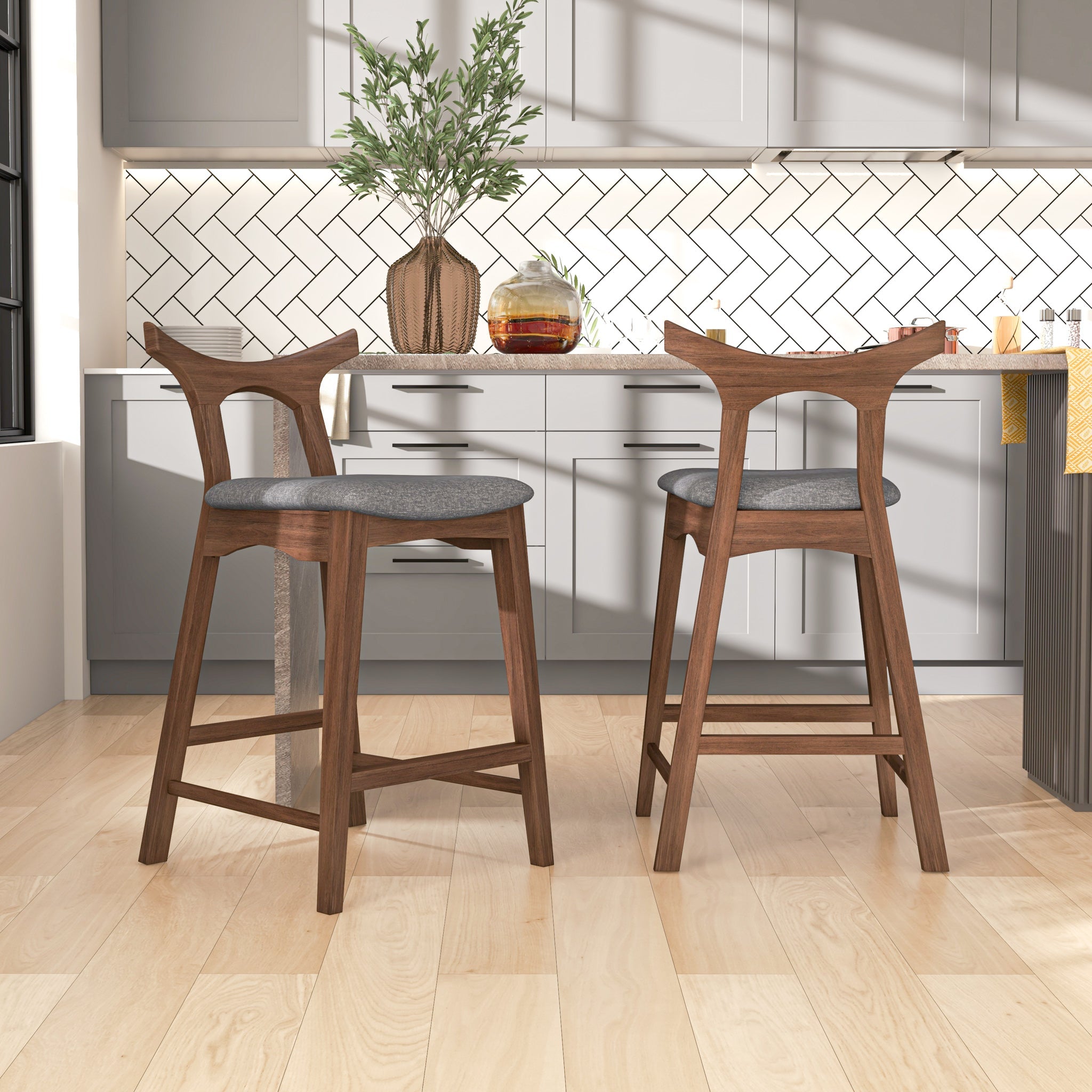 Dora Dark Gray 29" Bar Stool | MidinMod | Houston TX | Best Furniture stores in Houston