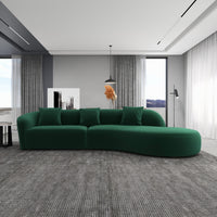 Galleria Sectional Sofa - Dark Green Velvet | MidinMod |TX | Best Furniture stores in Houston