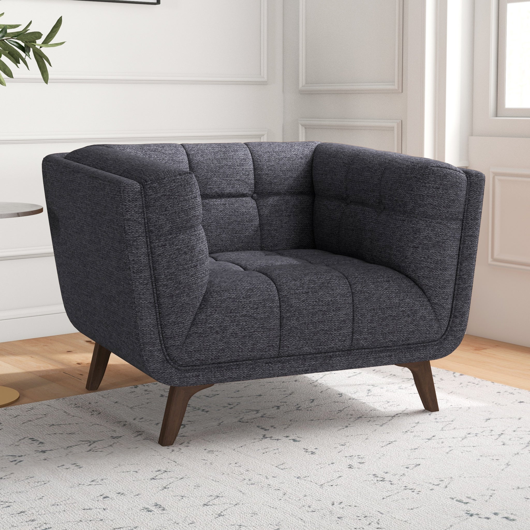 Kano Seaside Gray Fabric Lounge Chair - MidinMod