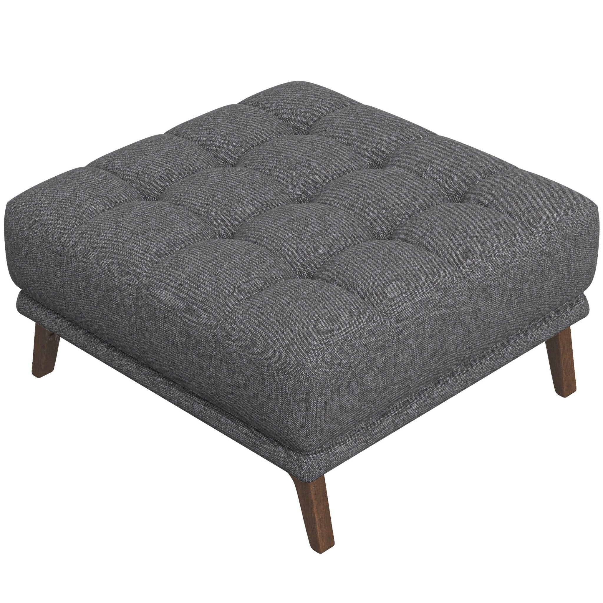 Kano Dark Gray Fabric Ottoman - MidinMod