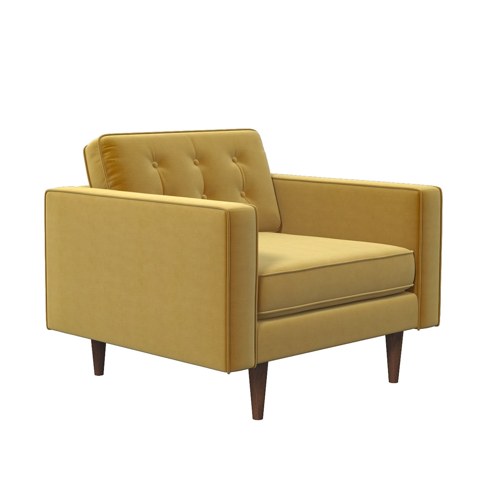 Kirby Gold Velvet Armchair - MidinMod