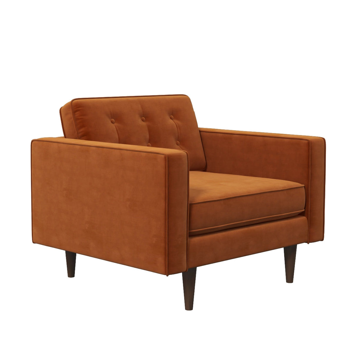 Kirby Lounge Chair - Burnt Orange Velvet | MidinMod | Houston TX | Best Furniture stores in Houston