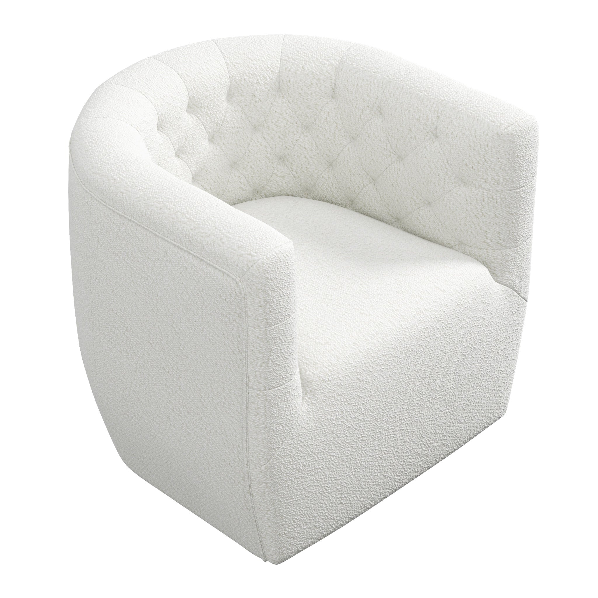 Lotte Cream Boucle Swivel Chair - MidinMod