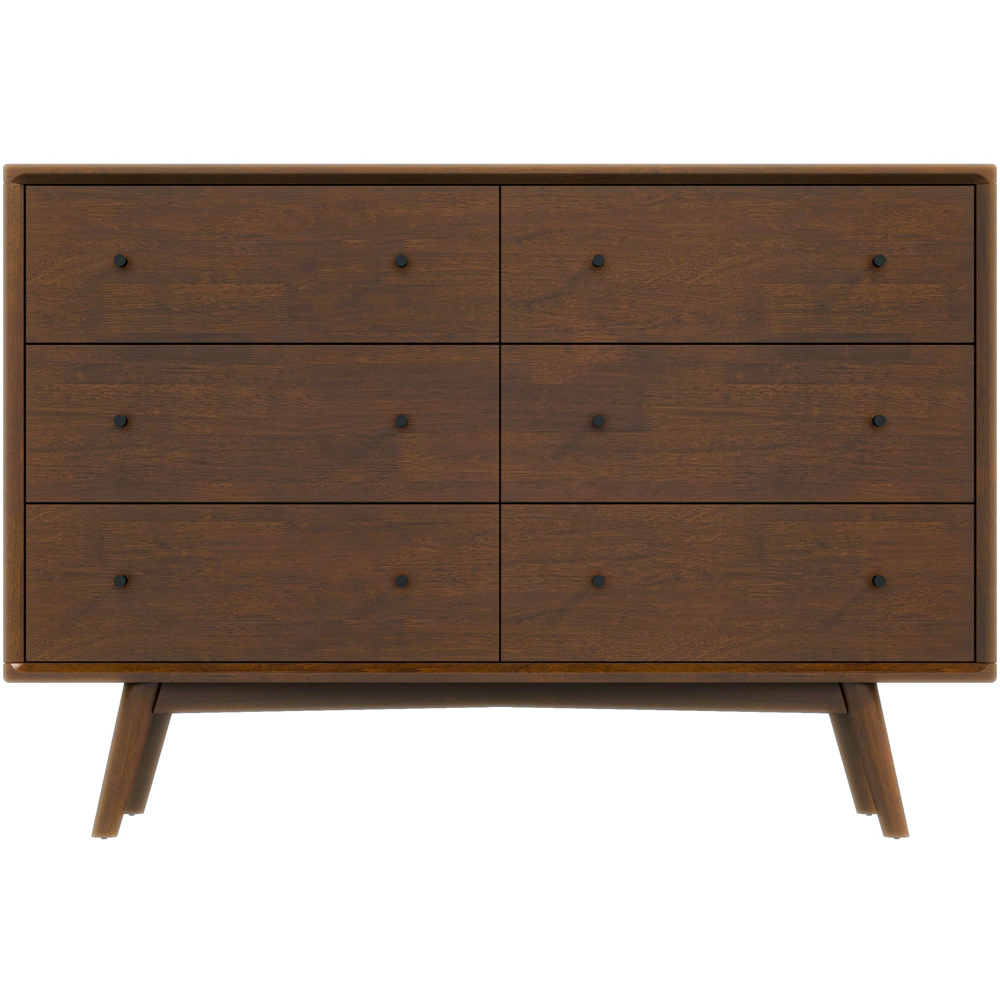 Noak Mid Century Modern Dresser 6 Drawer Walnut - MidinMod