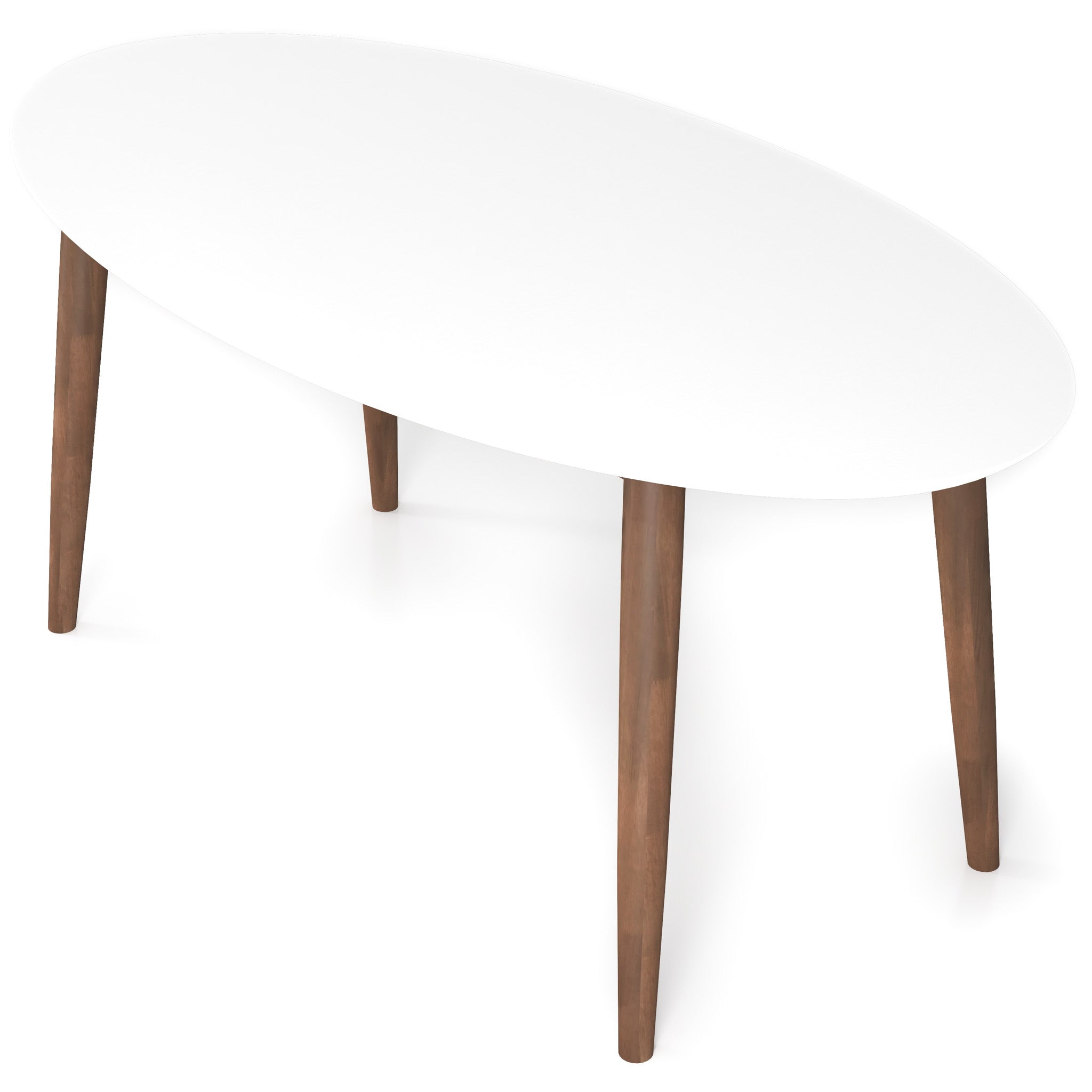 Rixos Oval Dining Table White Top - MidinMod