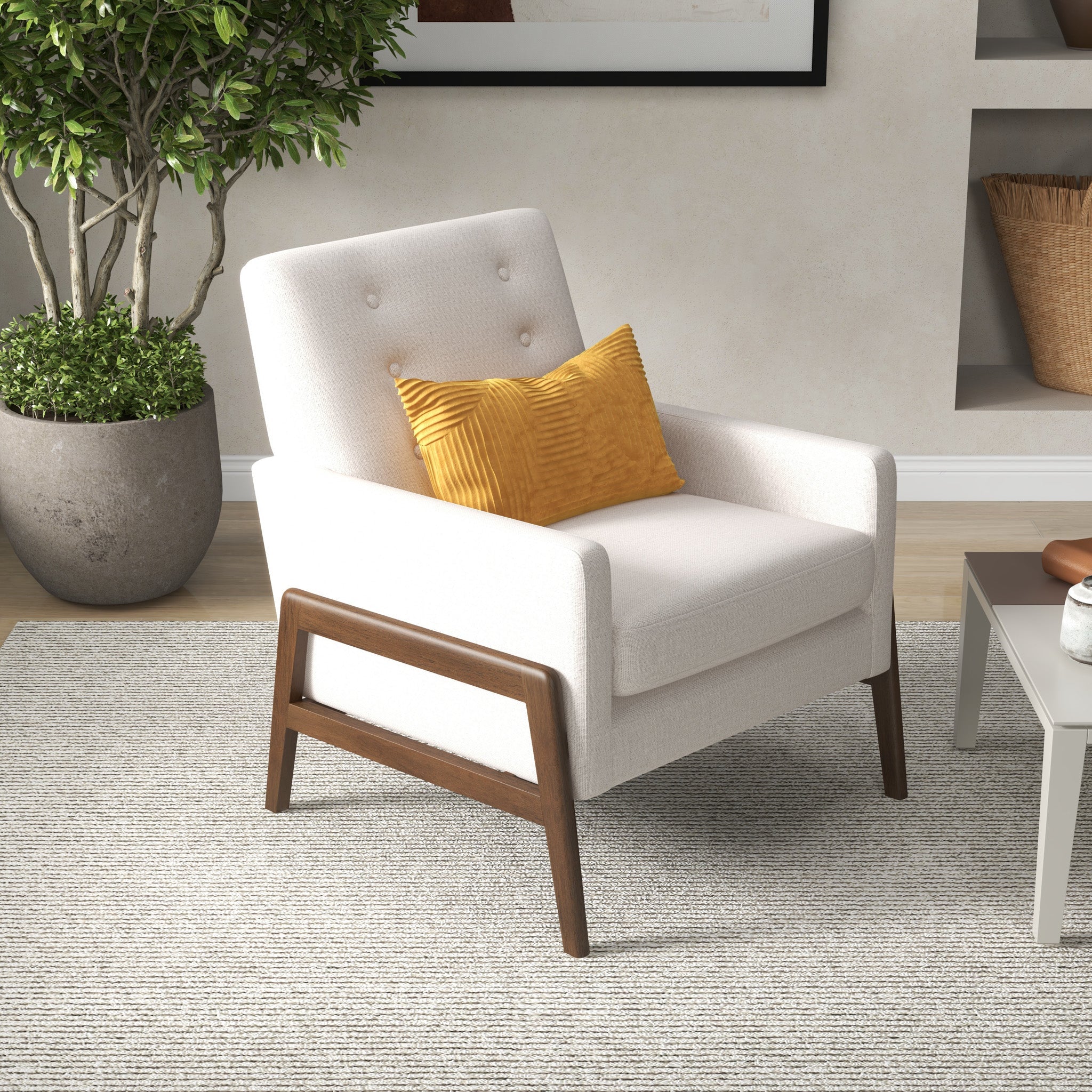 Stella Beige Lounge Chair - MidinMod