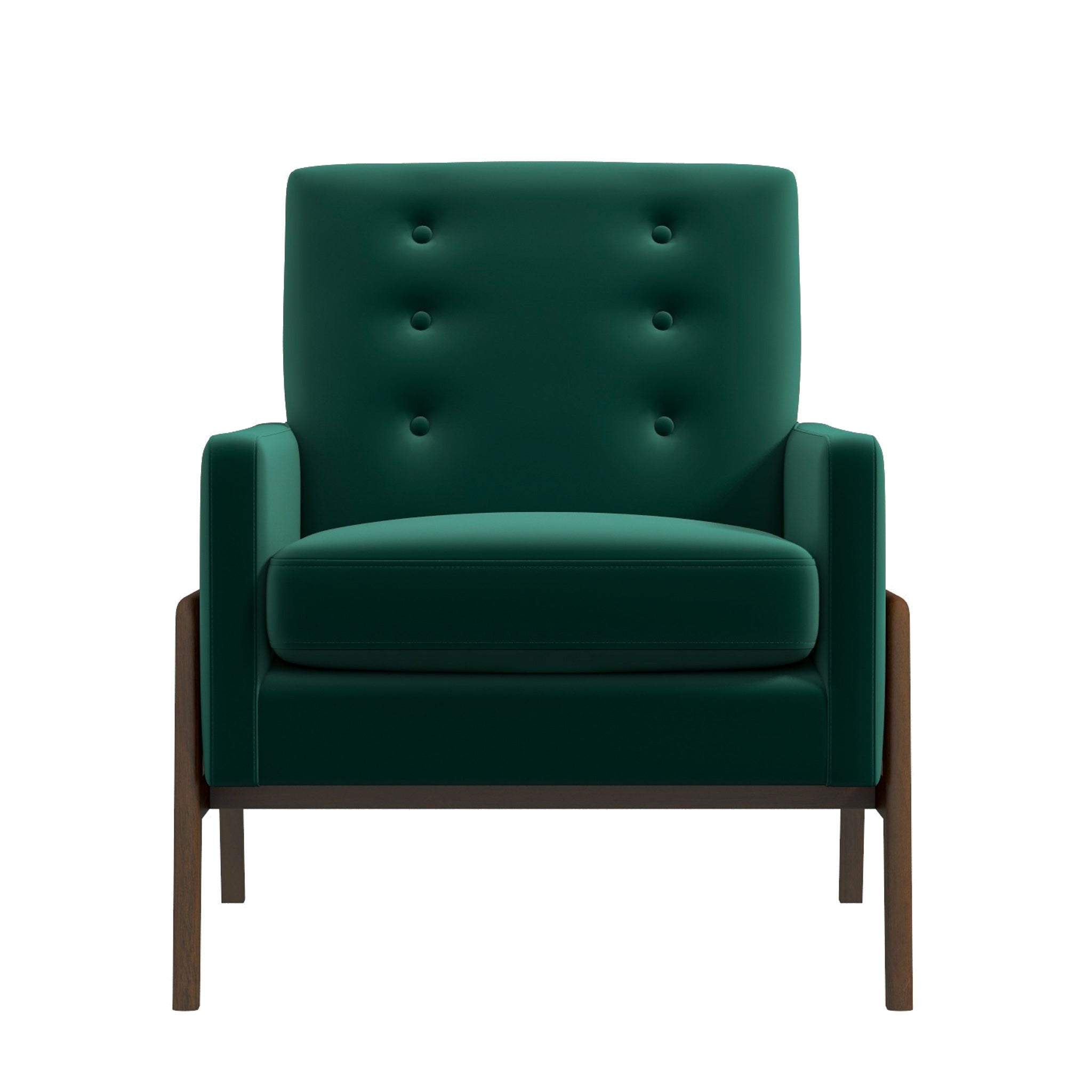 Stella Emerald Green Velvet Lounge Chair - MidinMod