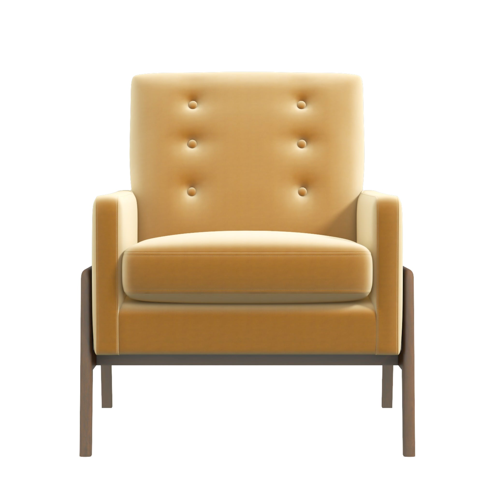 Stella Gold Velvet Lounge Chair - MidinMod
