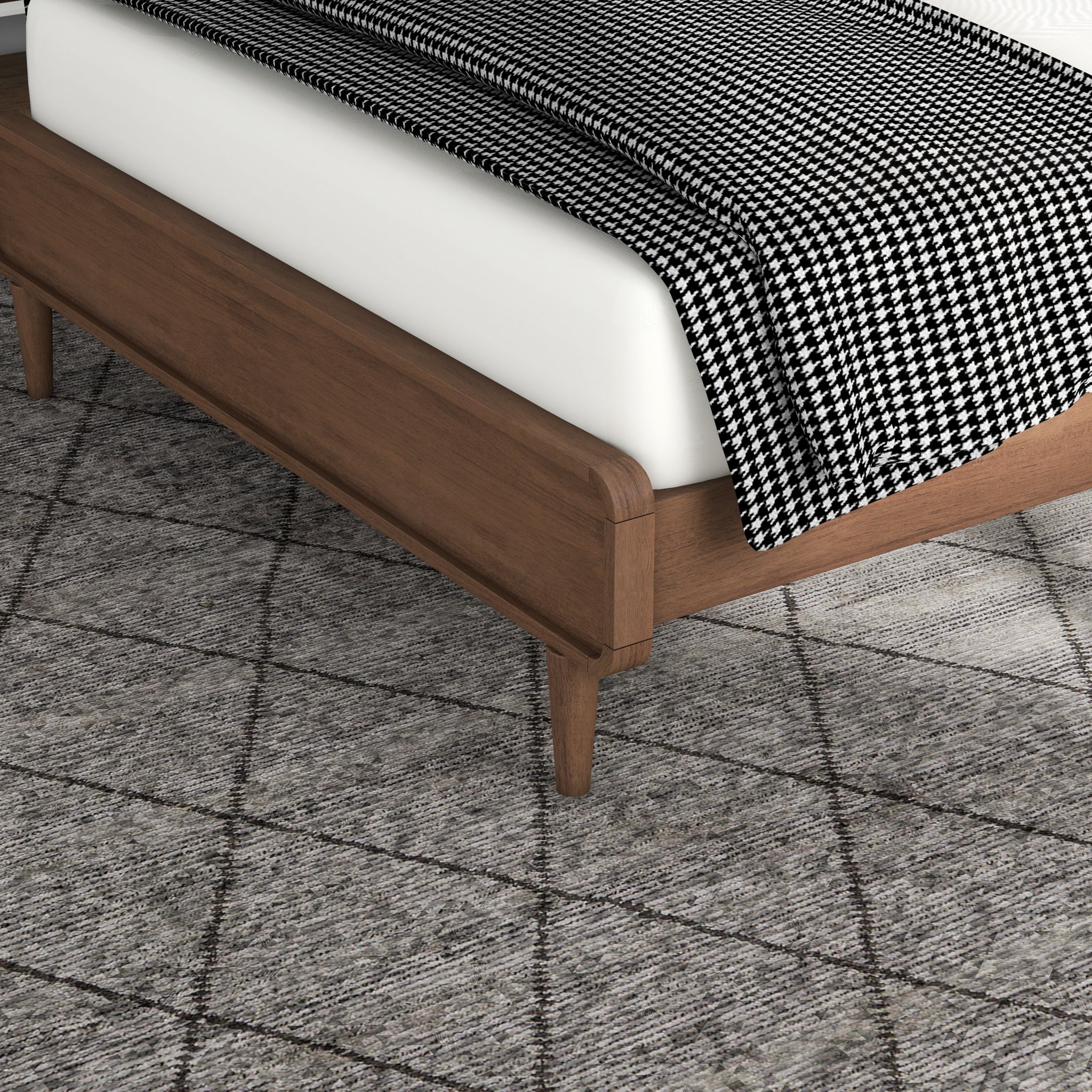 Taylor Queen Bed (Queen Size - Dark Grey) - MidinMod