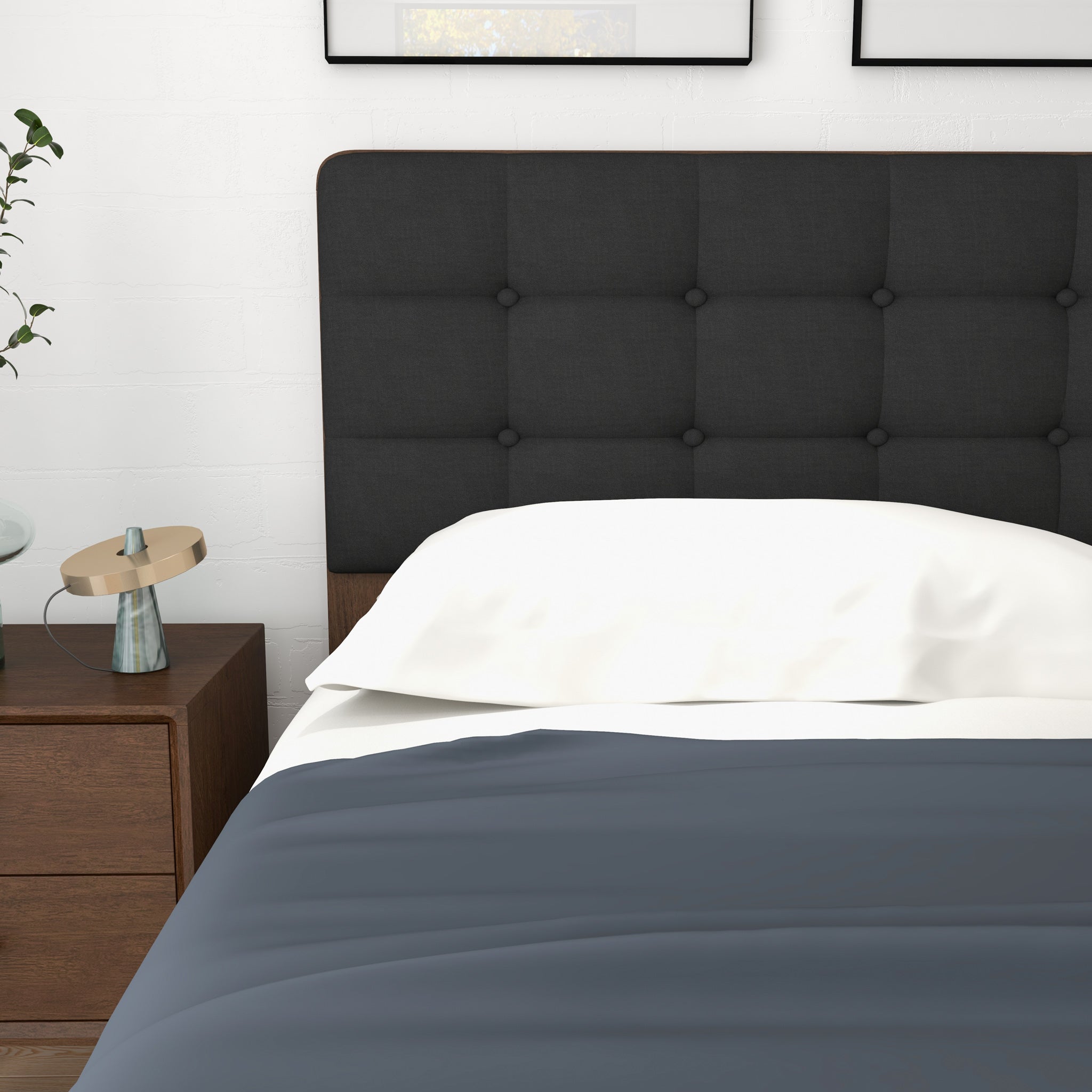 Taylor King Bed (King Size - Dark Grey) - MidinMod