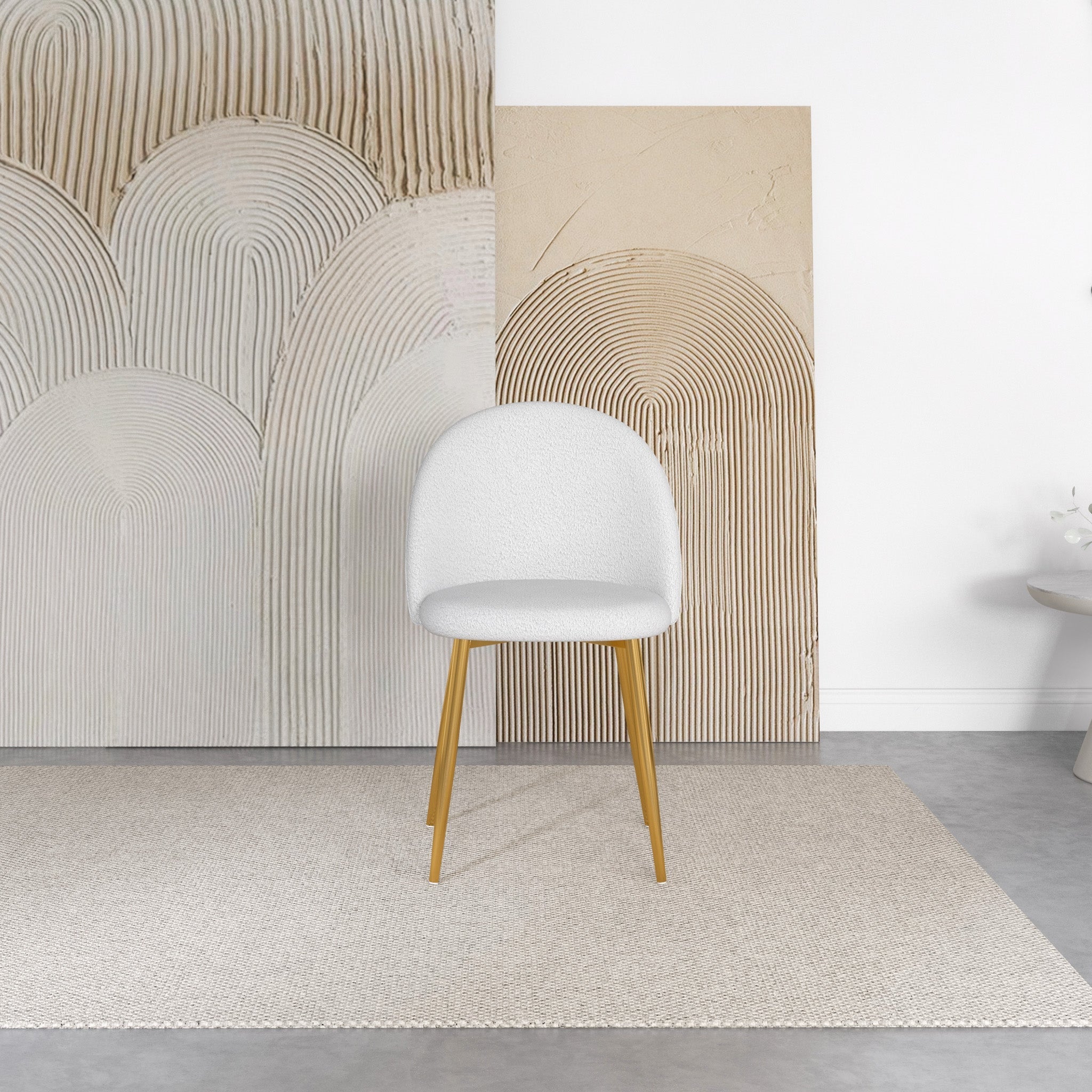 Vanessa Dining Chair Beige Boucle - MidinMod