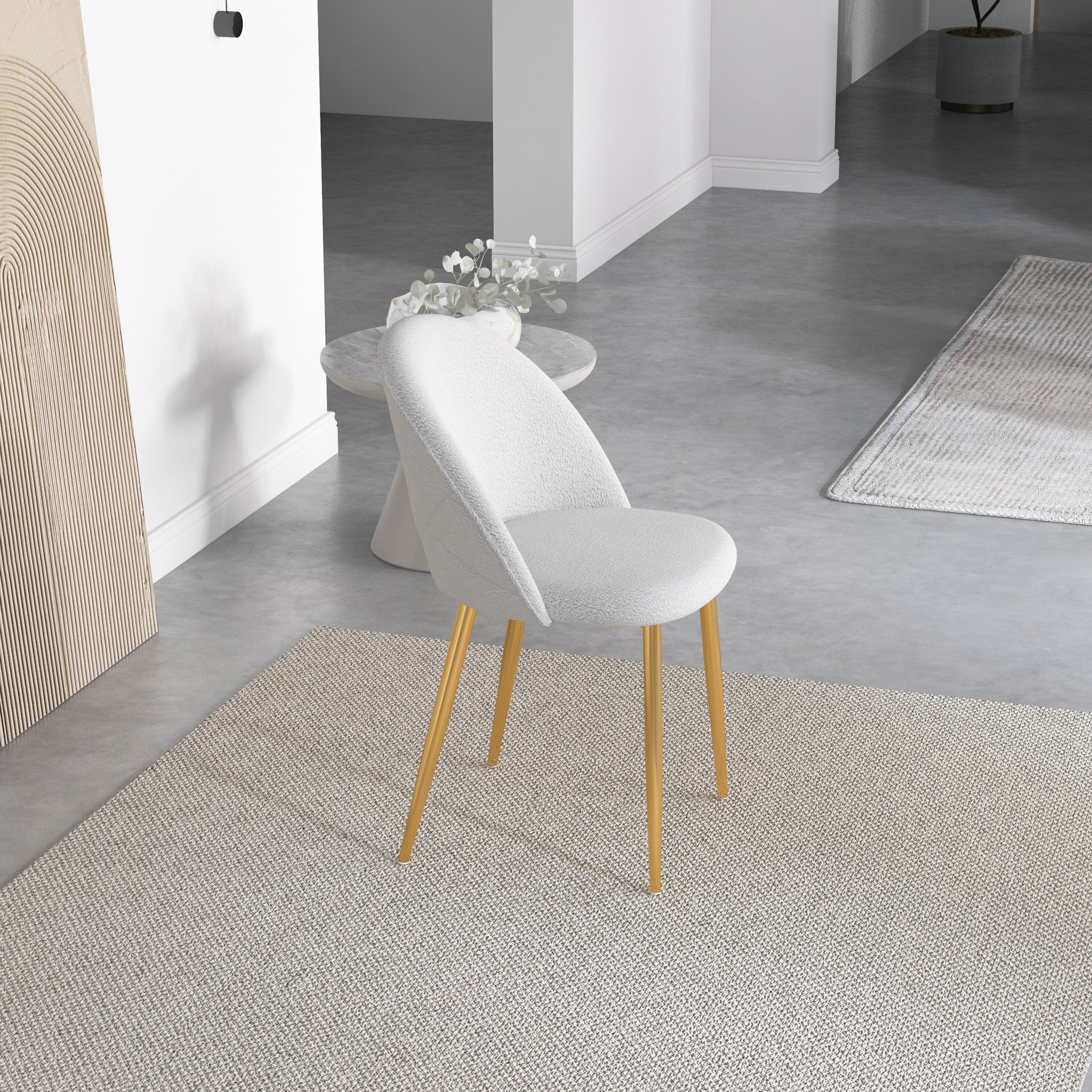 Vanessa Dining Chair Beige Boucle - MidinMod