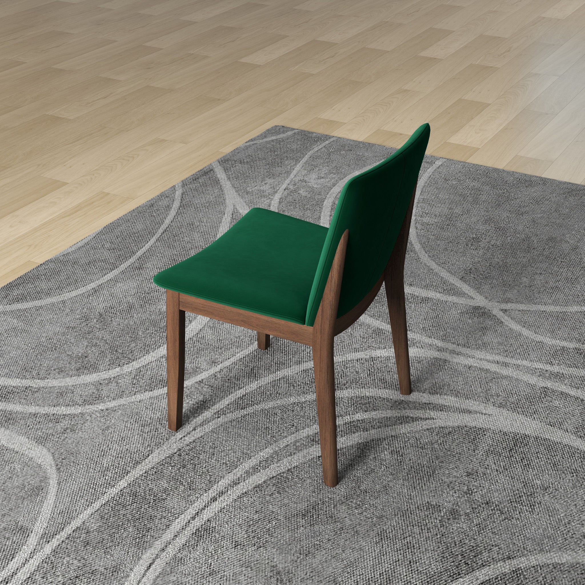Virginia Dining Chair Green Velvet Set of 2 - MidinMod
