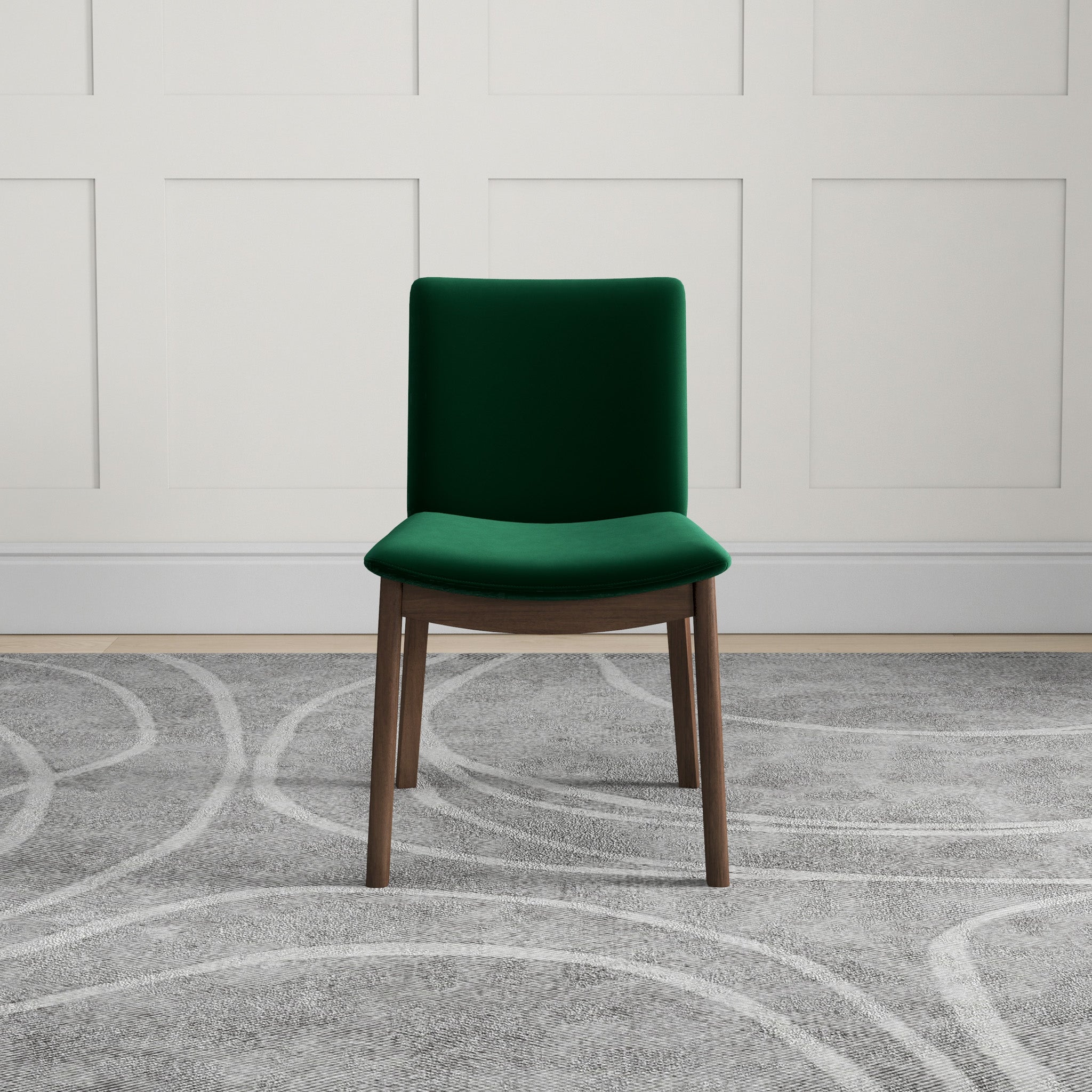 Virginia Dining Chair Green Velvet Set of 2 - MidinMod