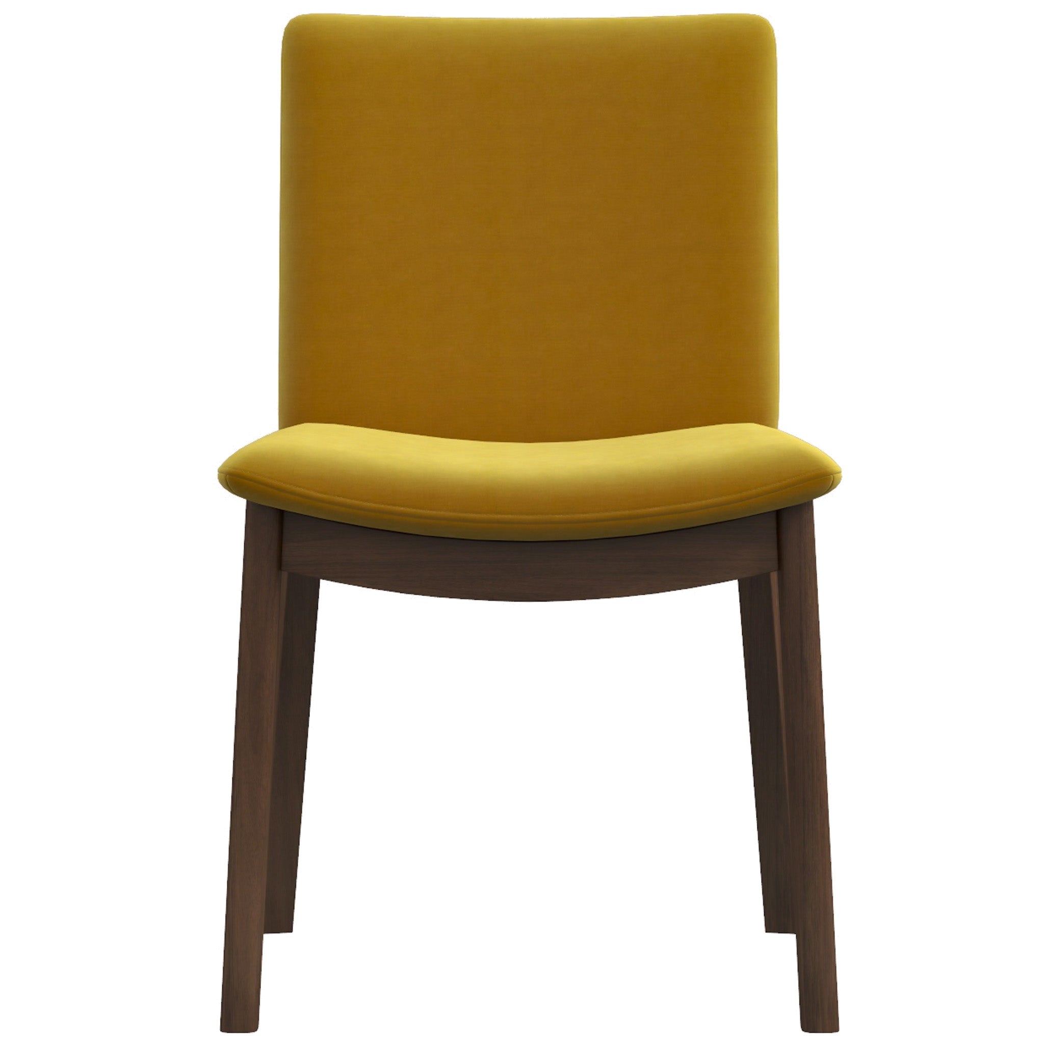 Virginia Dining Chair Dark Yellow Velvet Set of 2 - MidinMod