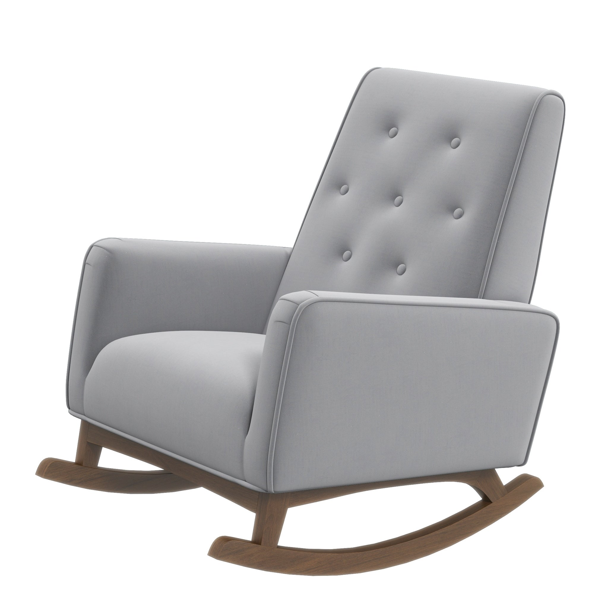 Windsor Grey Microfiber Rocking Chair - MidinMod