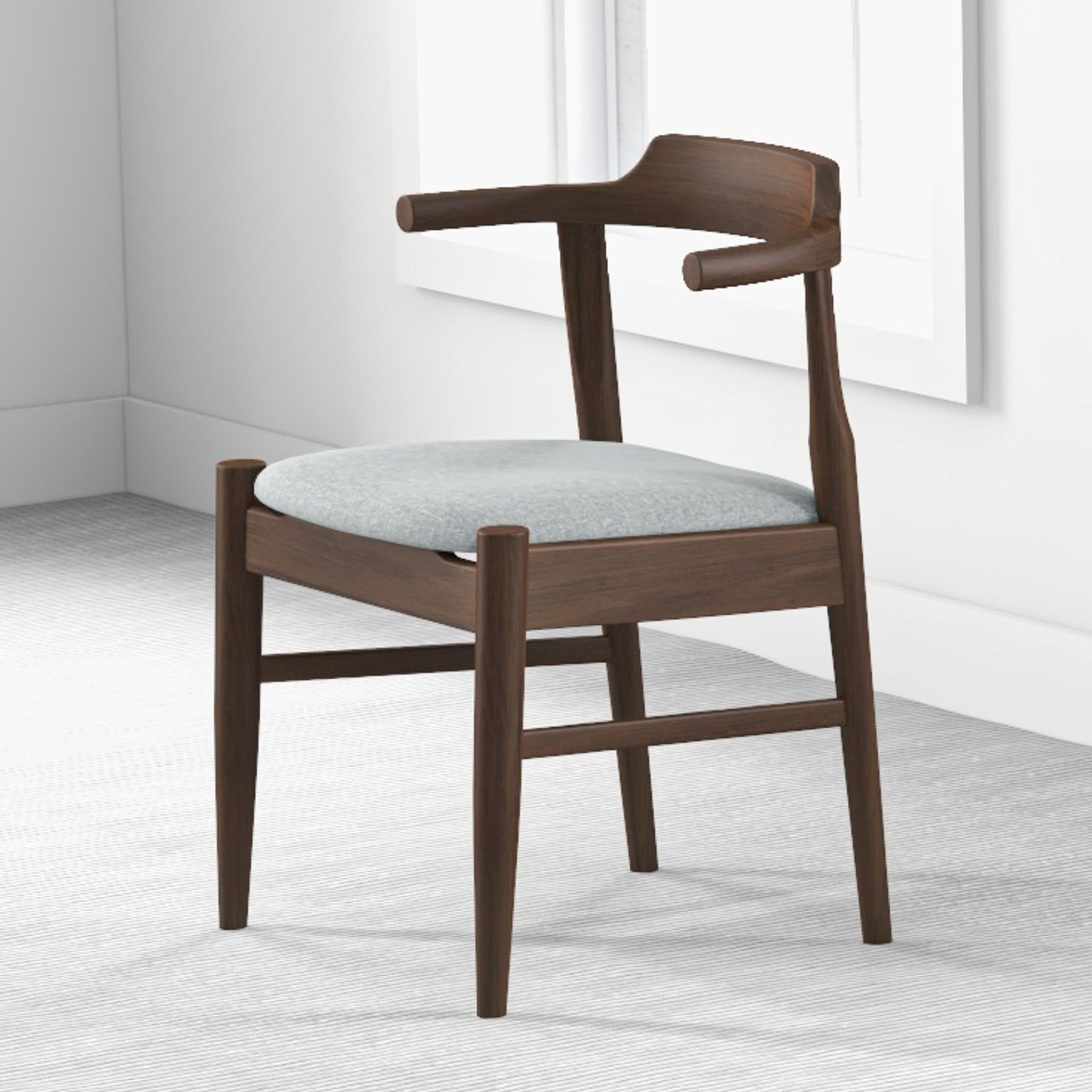Zola Dining Chair Grey Fabric Set of 2 - MidinMod