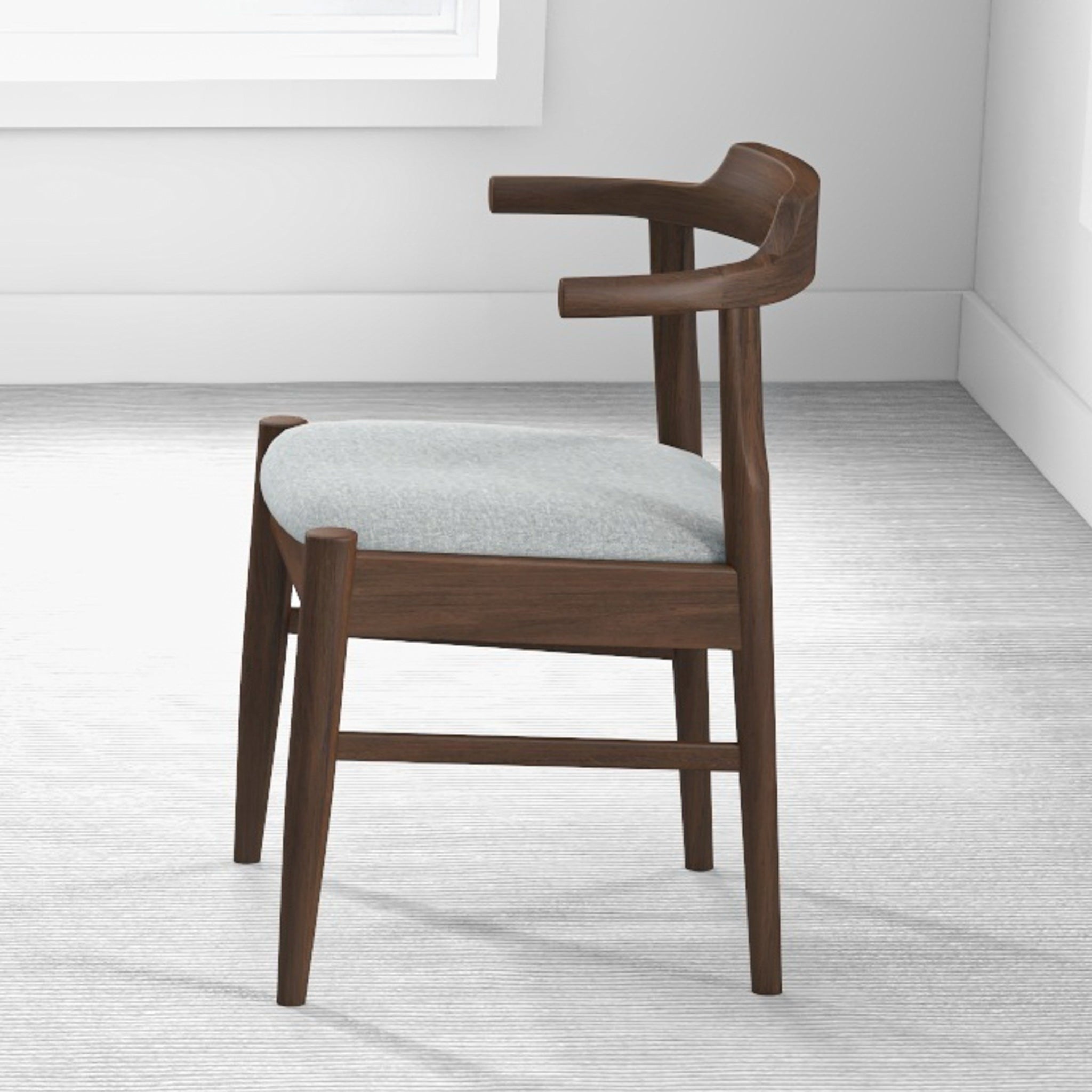 Zola Dining Chair Grey Fabric Set of 2 - MidinMod