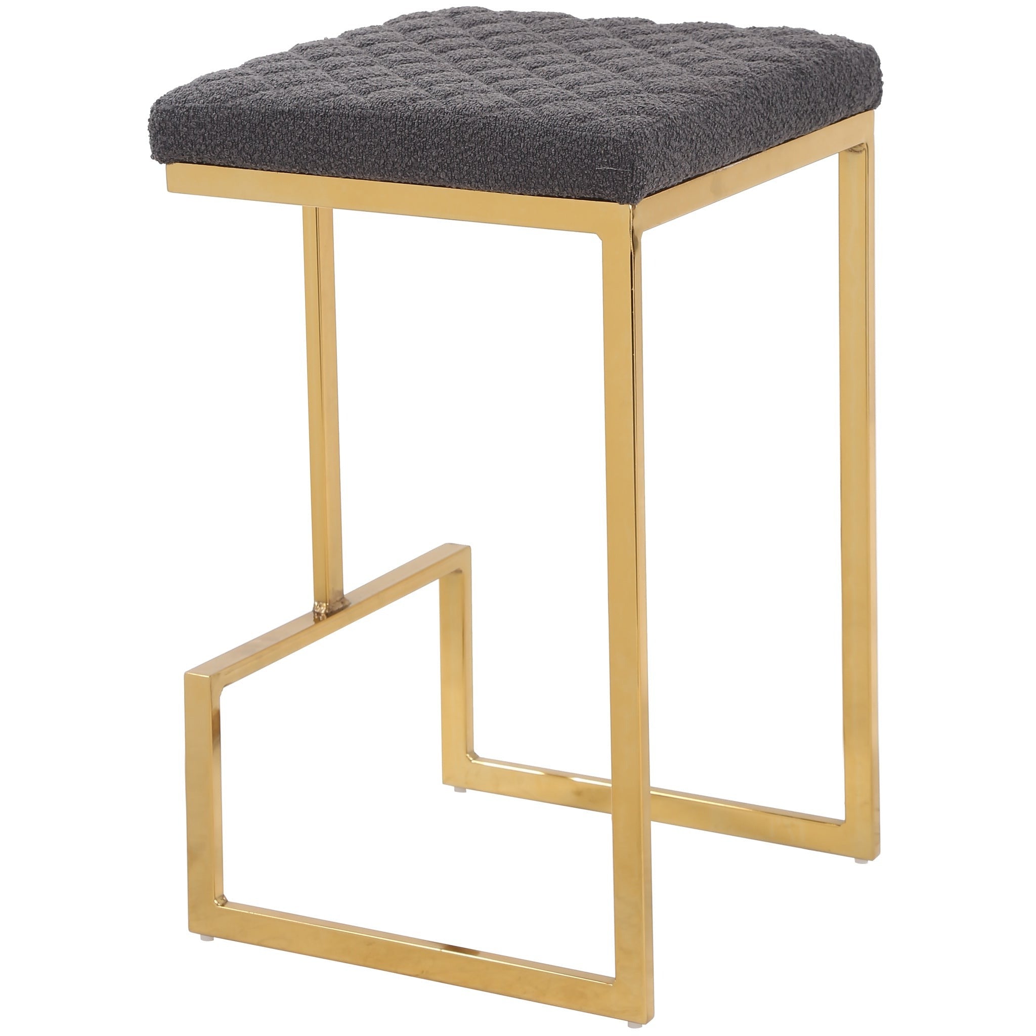 Felicia Mid-Century Modern Grey Boucle Counter Stool | MidinMod