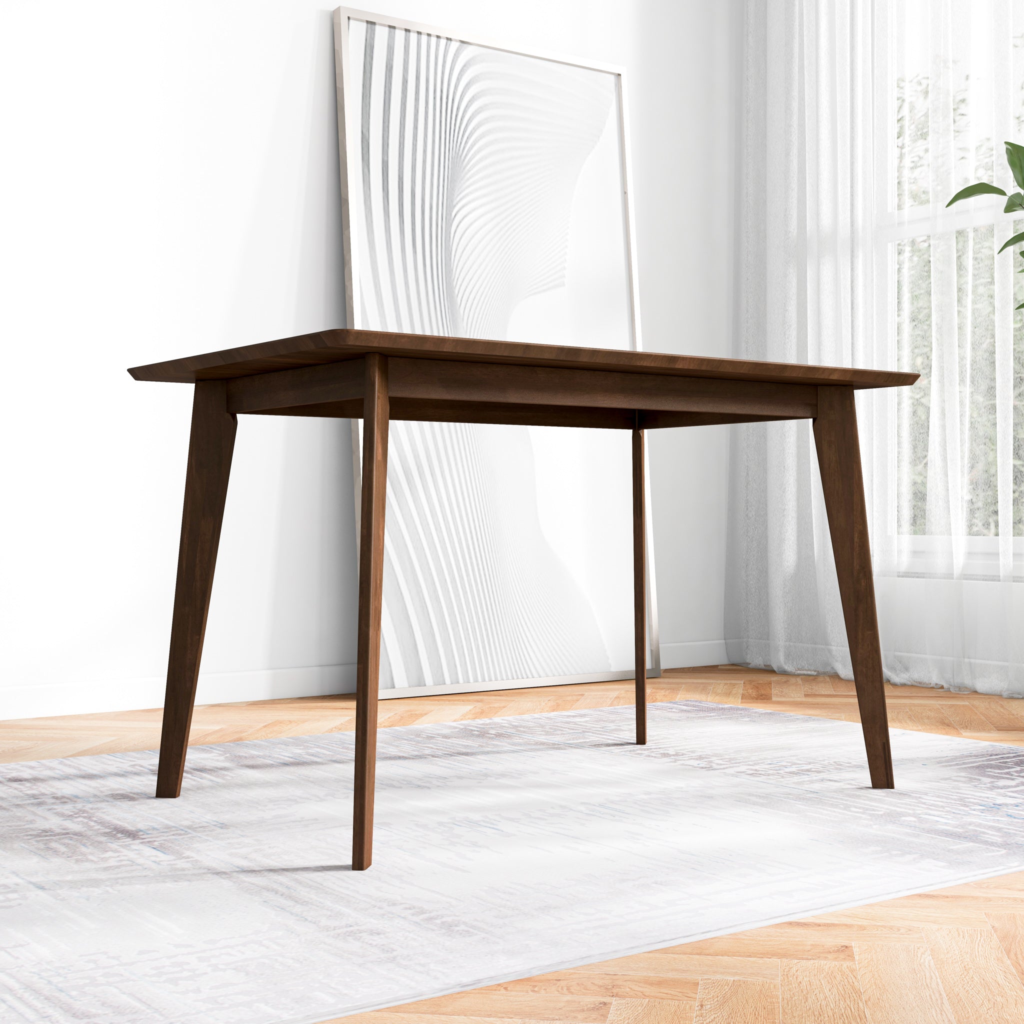 Abbott Walnut Small Dining Table - MidinMod