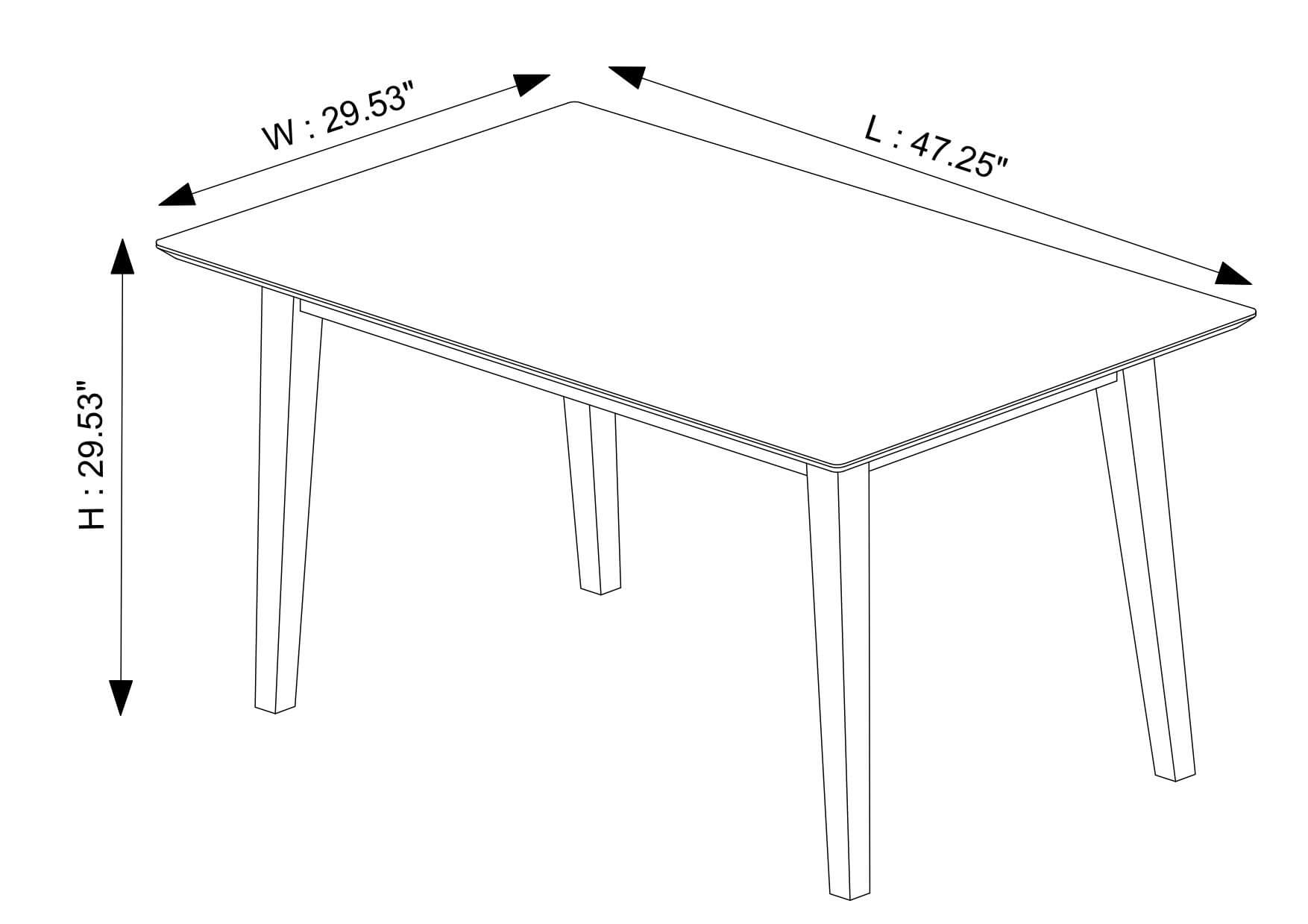 Abbott Walnut Small Dining Table - MidinMod