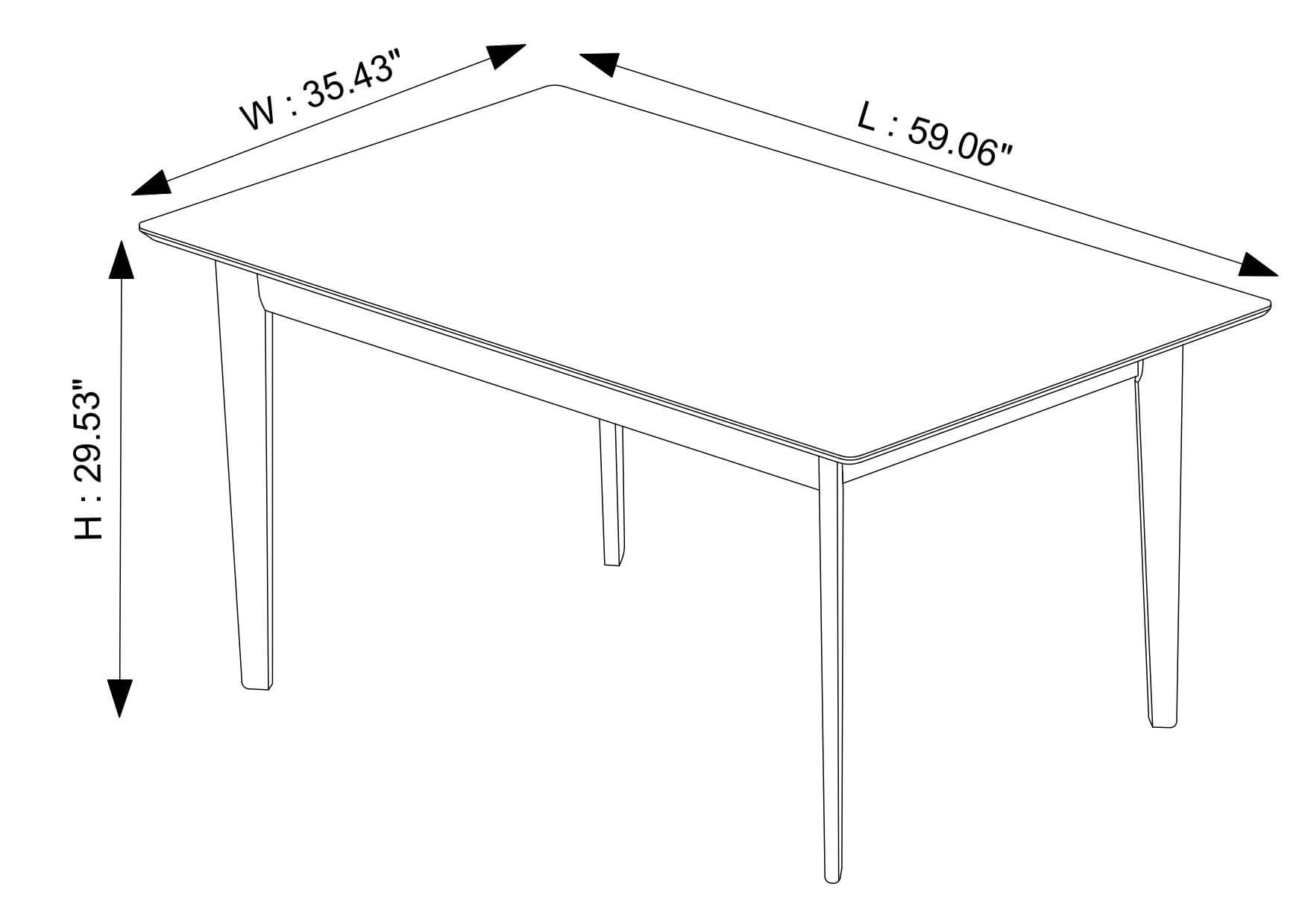 Abbott White Large Dining Table - MidinMod
