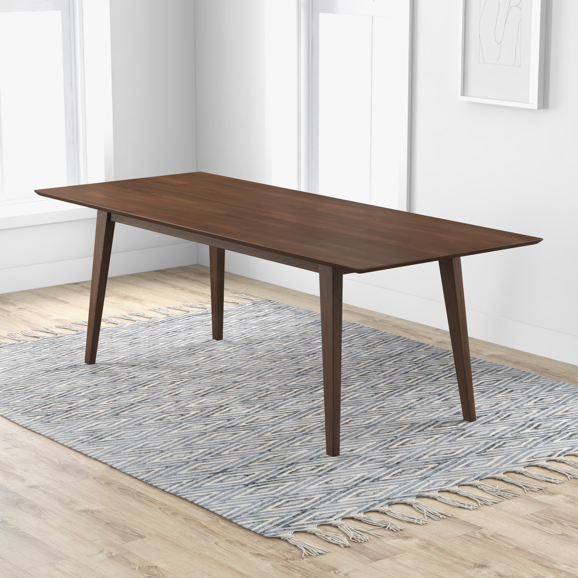 Adira Solid Wood Walnut XLarge Dining Table - MidinMod