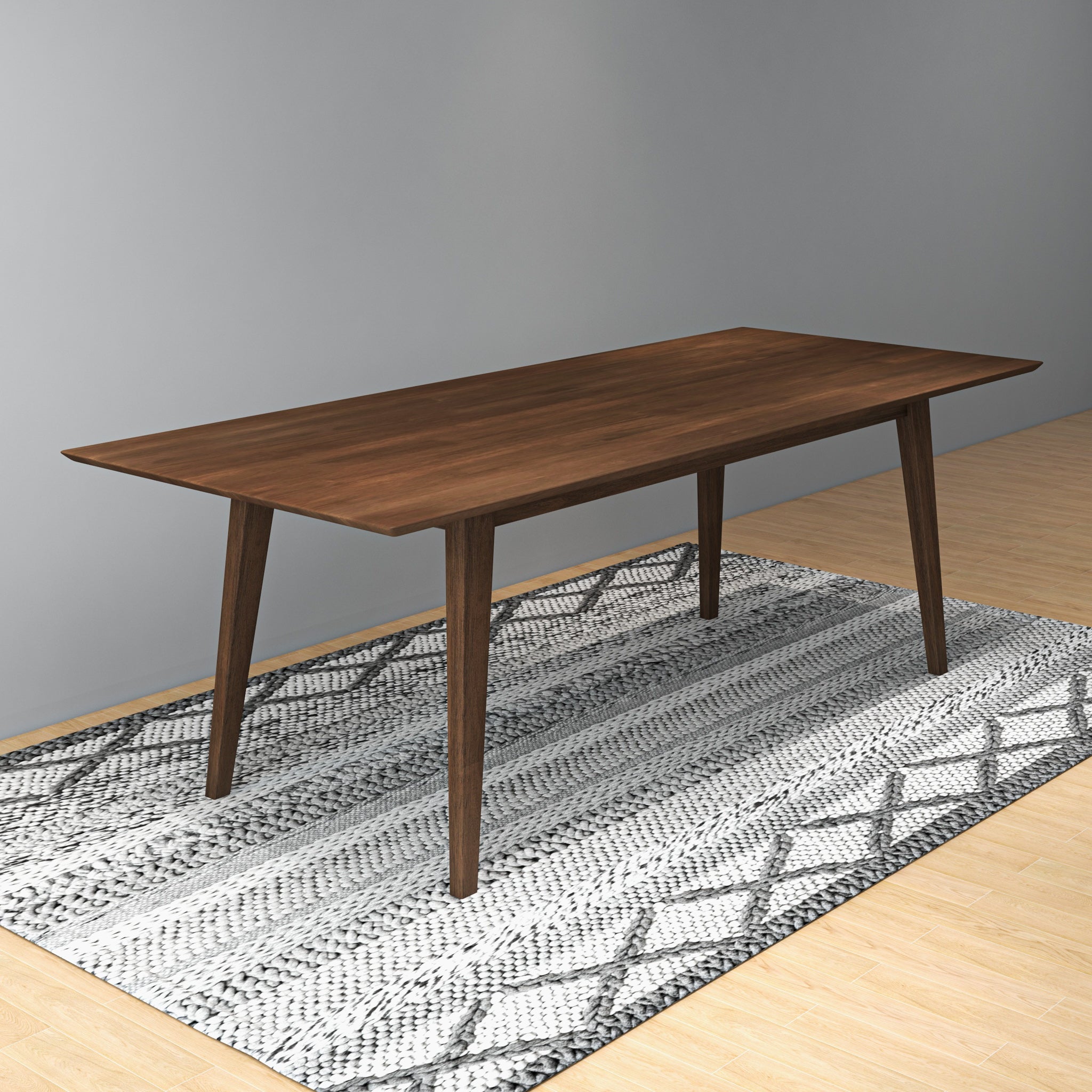 Adira Solid Wood Walnut XLarge Dining Table - MidinMod