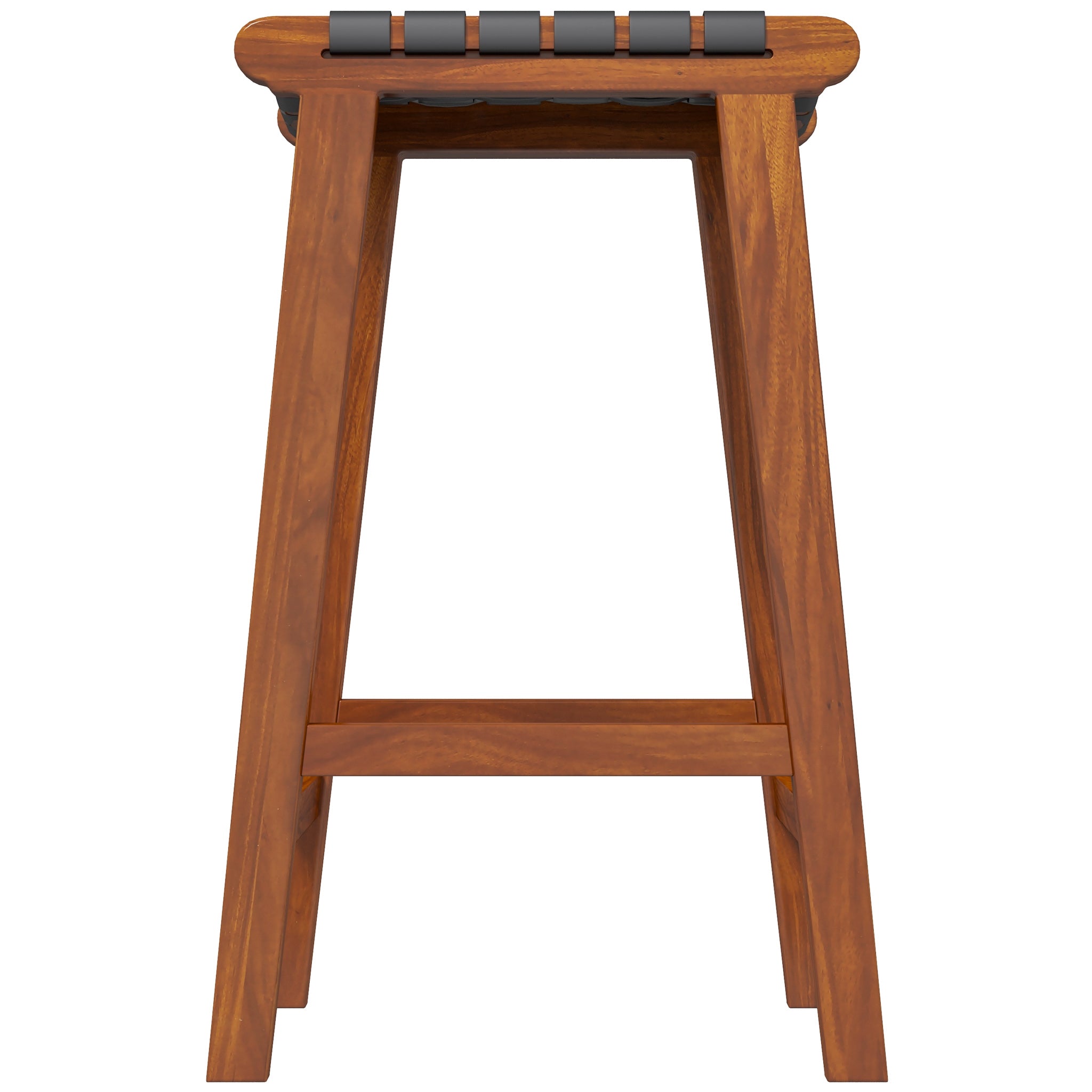Andaman Black Leather Bar Stool - MidinMod