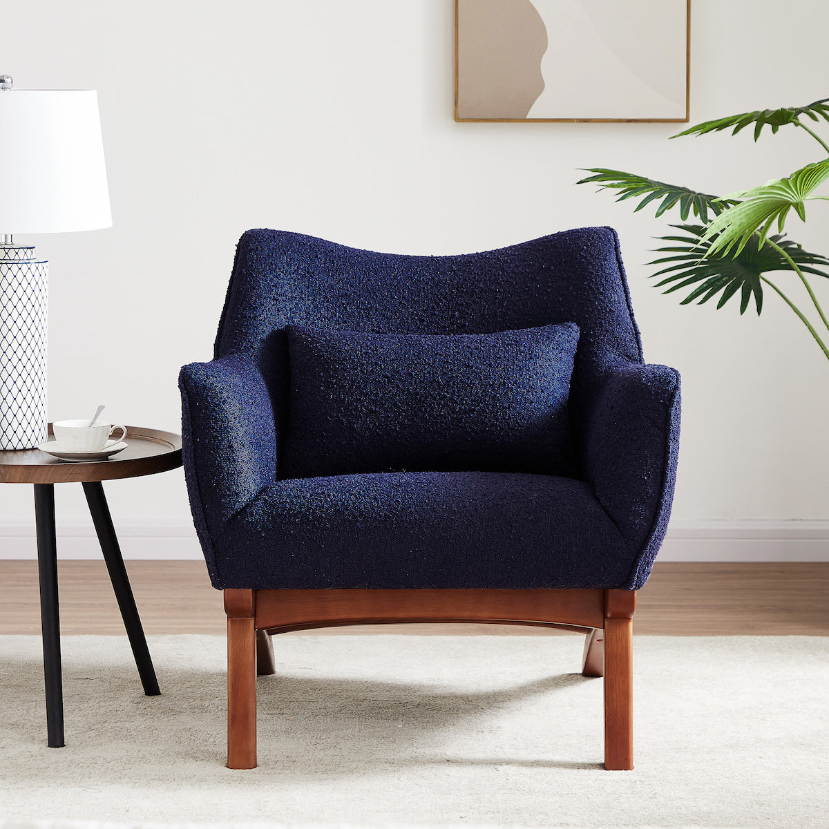Casper Blue Boucle Lounge Chair - MidinMod