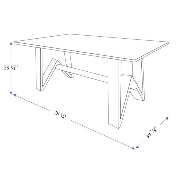 Denver Solid Wood Dining Table | Modern Large Dining Furniture | MidinMod