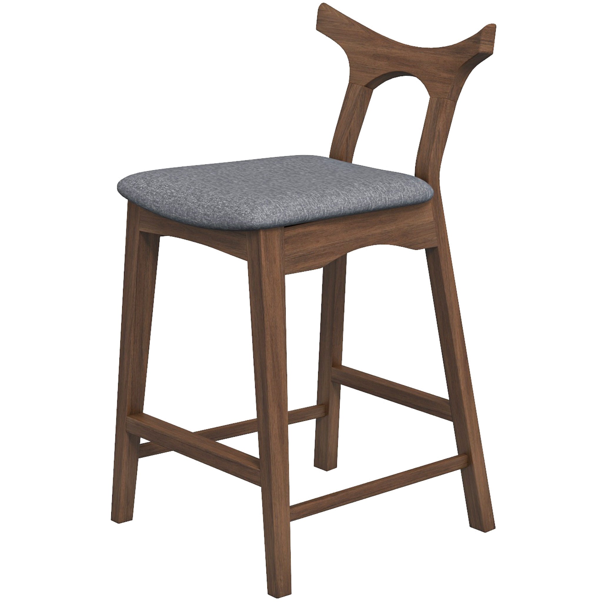 Dora 25" Dark Gray Counter Stool - Set of 2 - MidinMod