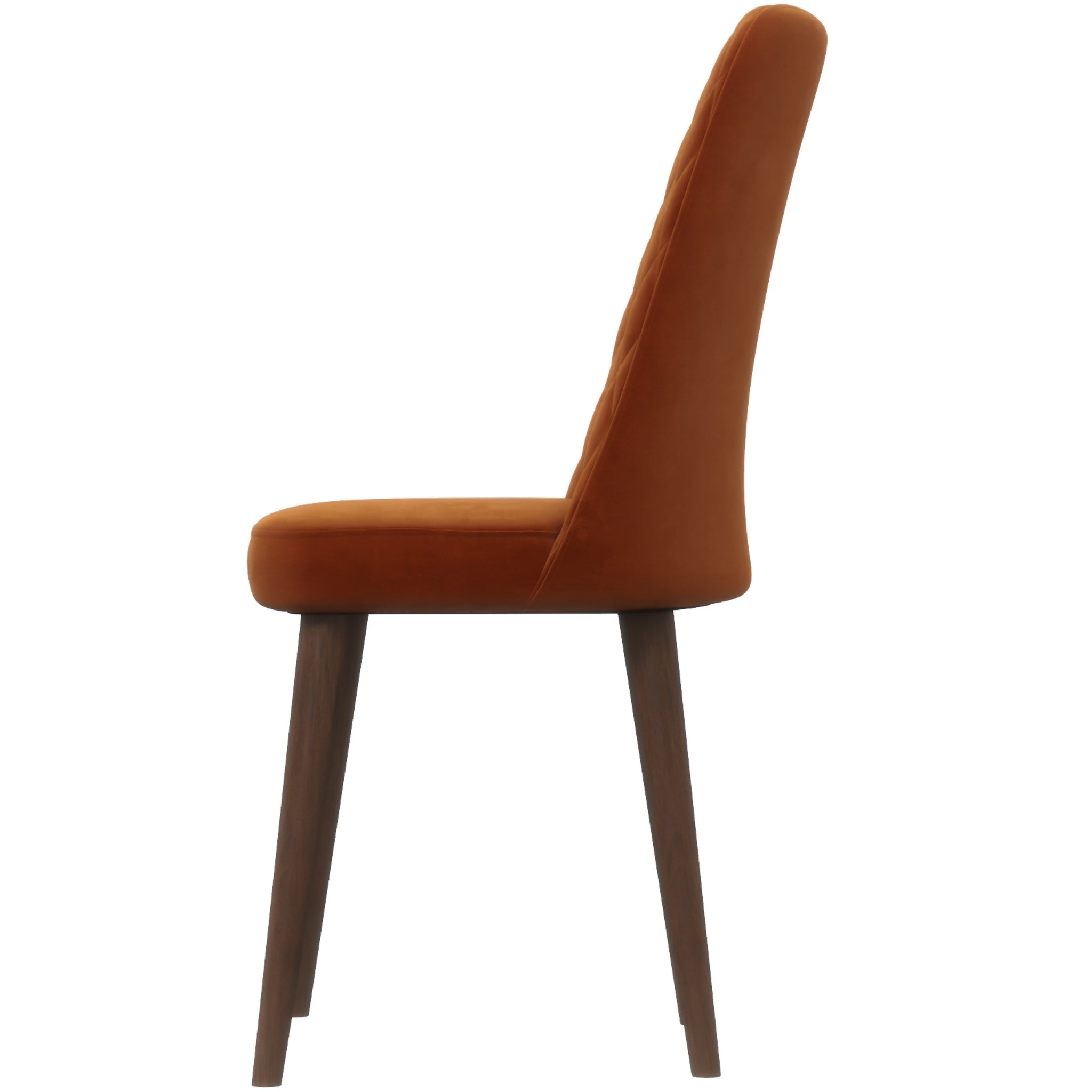 Evette Mid Century Modern Burnt Orange Dining Chair Set of 2 - MidinMod