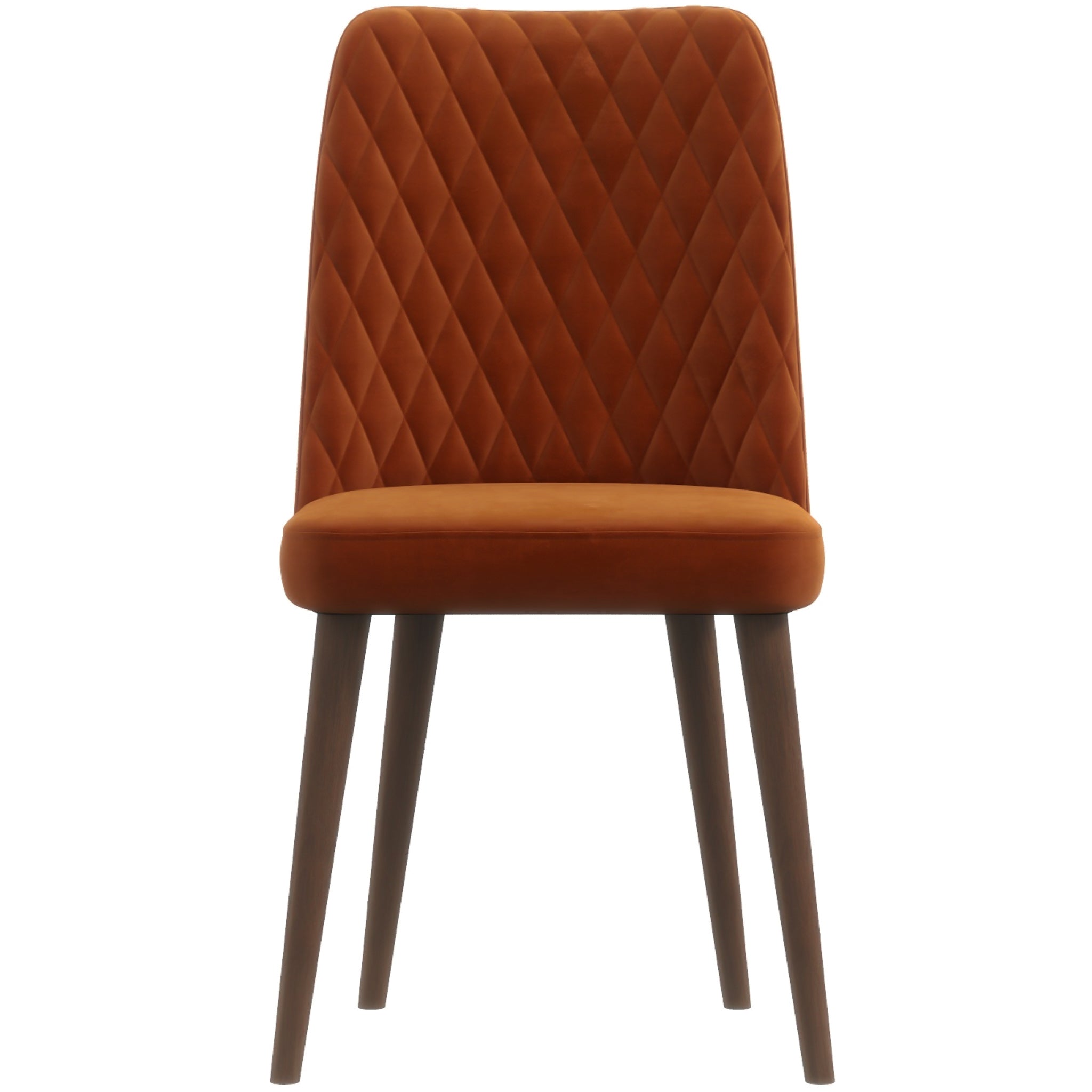 Evette Mid Century Modern Burnt Orange Dining Chair Set of 2 - MidinMod