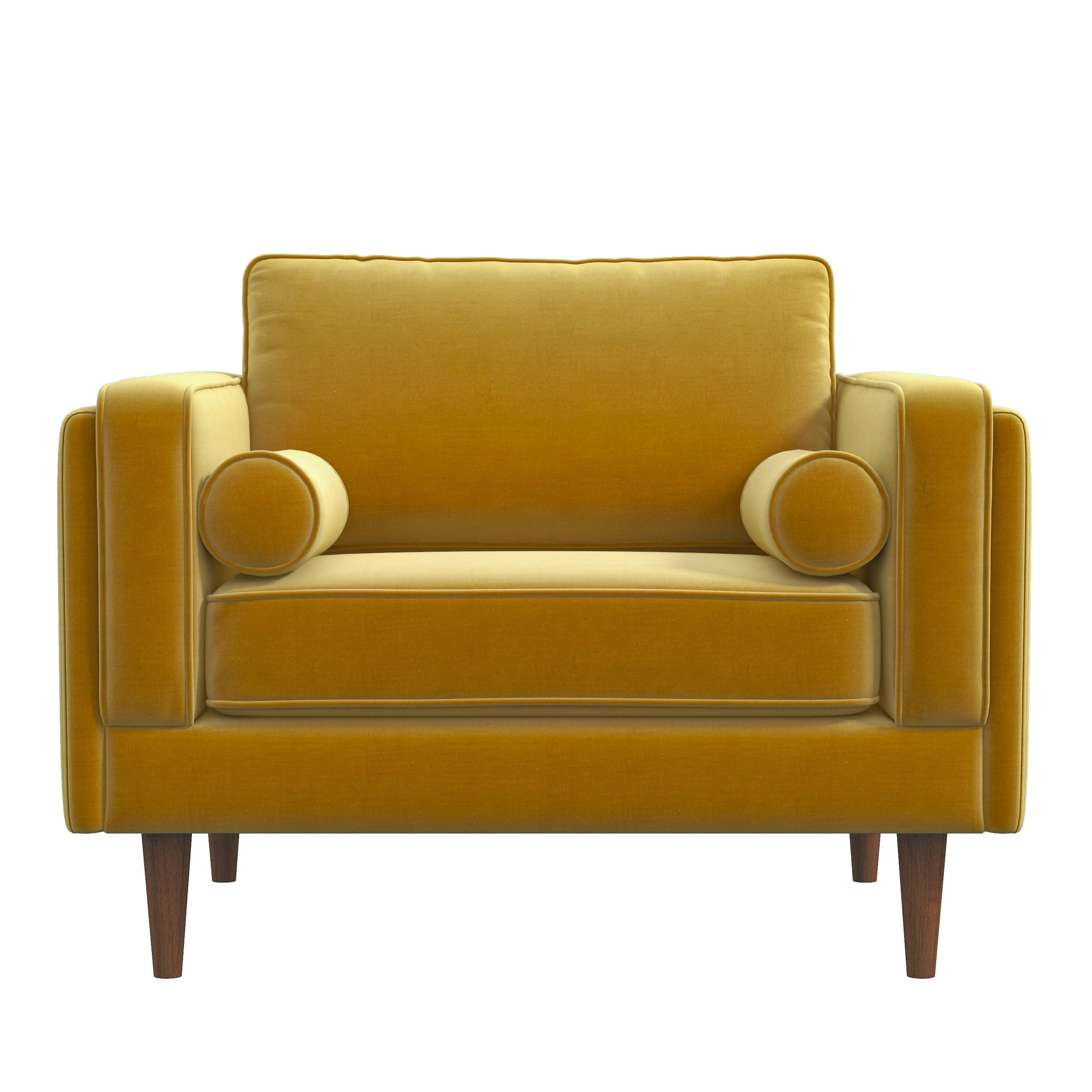 Fordham Gold Velvet Lounge Chair - MidinMod