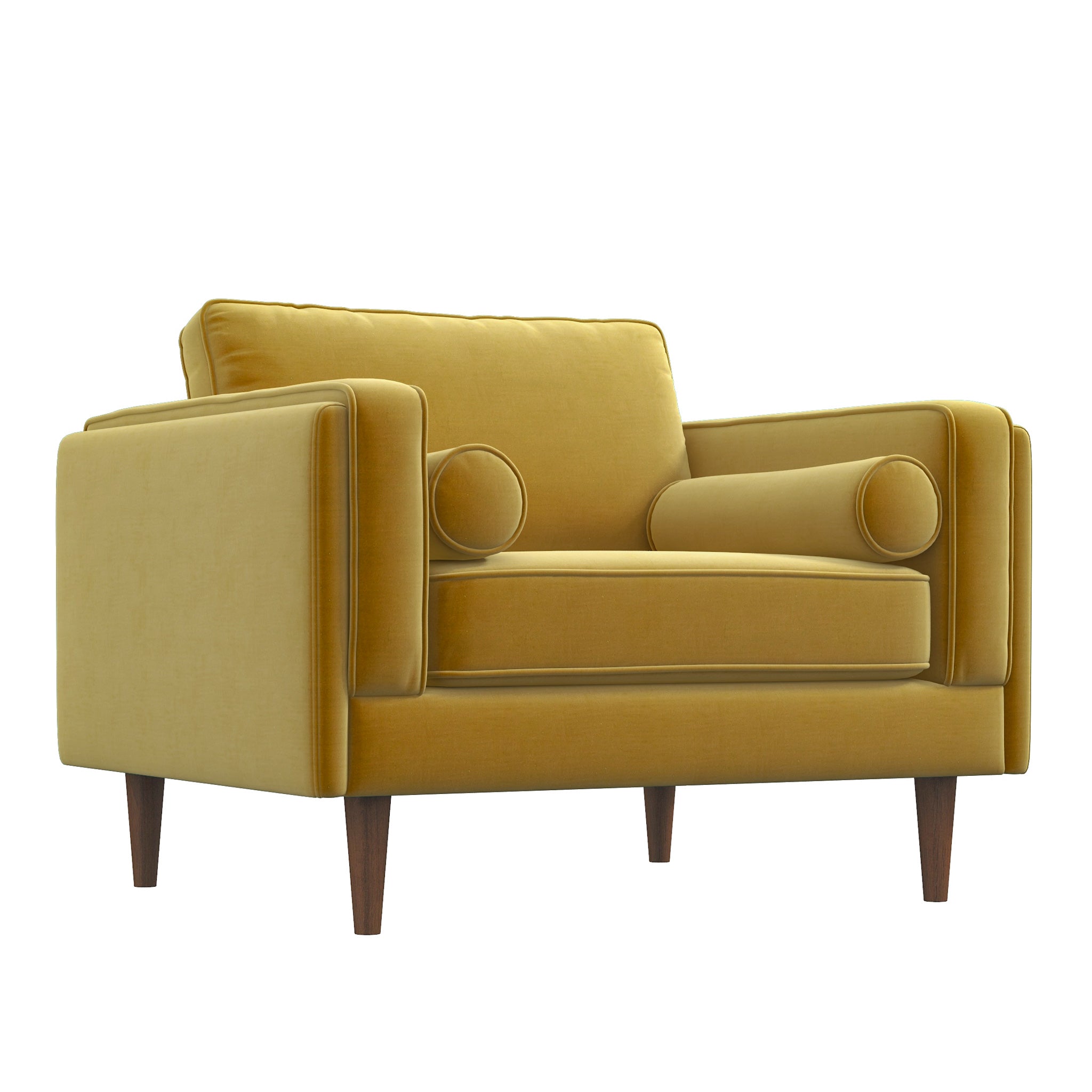 Fordham Gold Velvet Lounge Chair - MidinMod