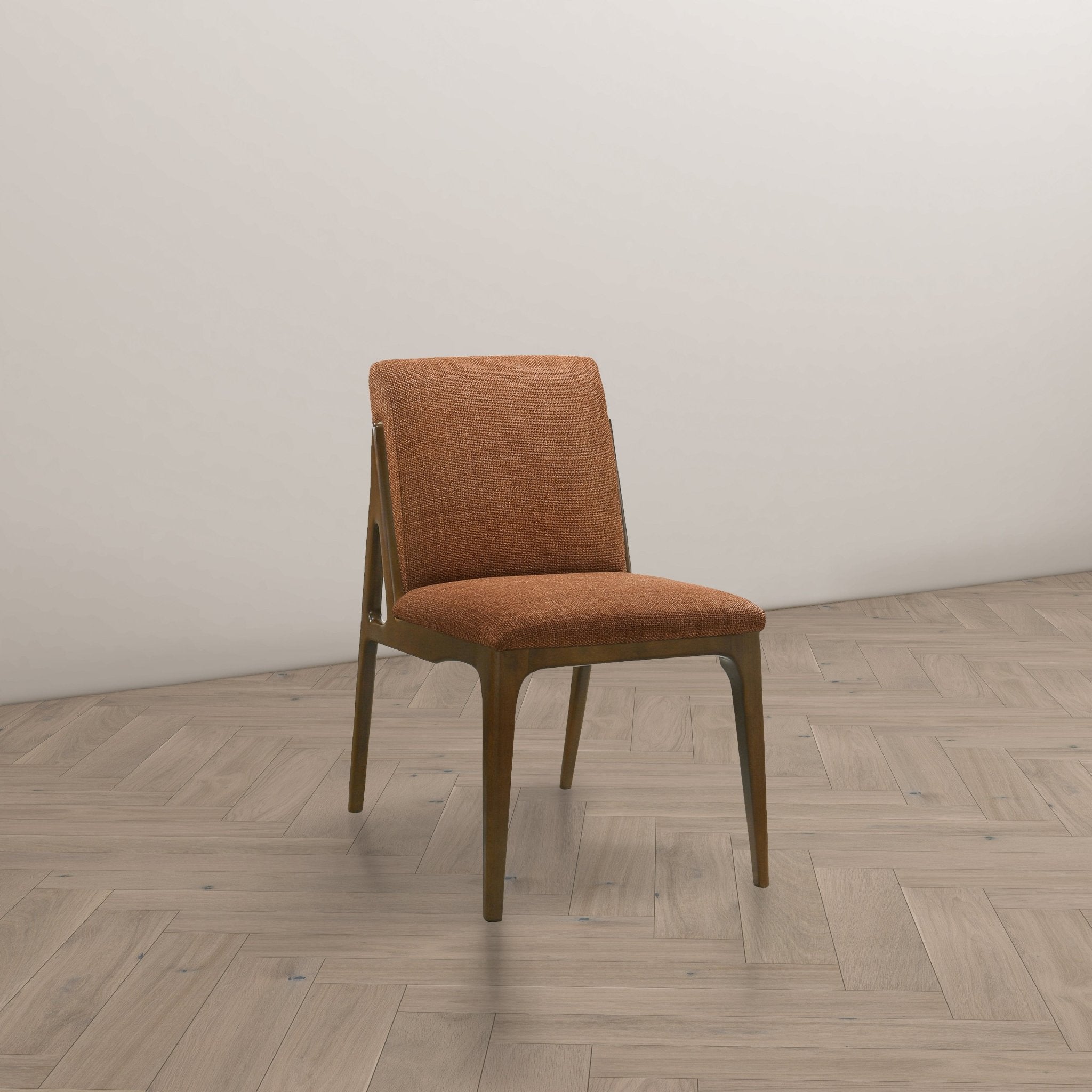 Griffin Orange Fabric Dining Chair Set of 2 - MidinMod