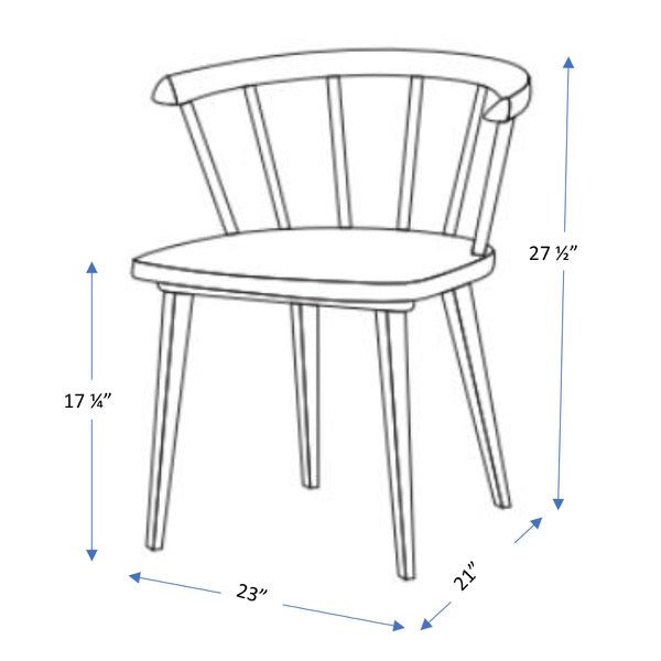 Mabel Mid-Century Modern Solid Wood Dining Chair - MidinMod
