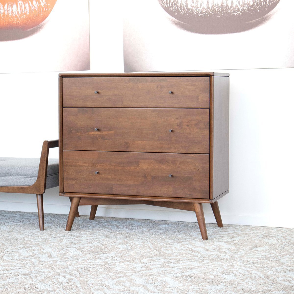 Noak Mid Century Modern Dresser 3 Drawer - MidinMod