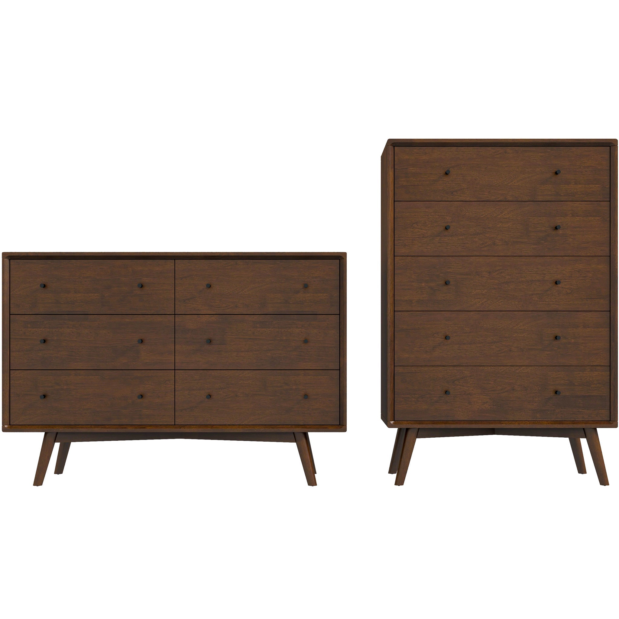 Noak Mid Century Modern Dresser 6 Drawer Walnut - MidinMod