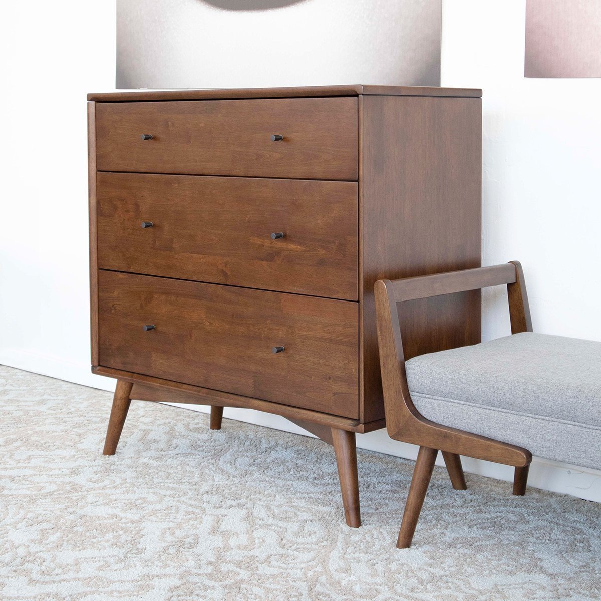 Noak Mid Century Modern Dresser 3 Drawer - MidinMod