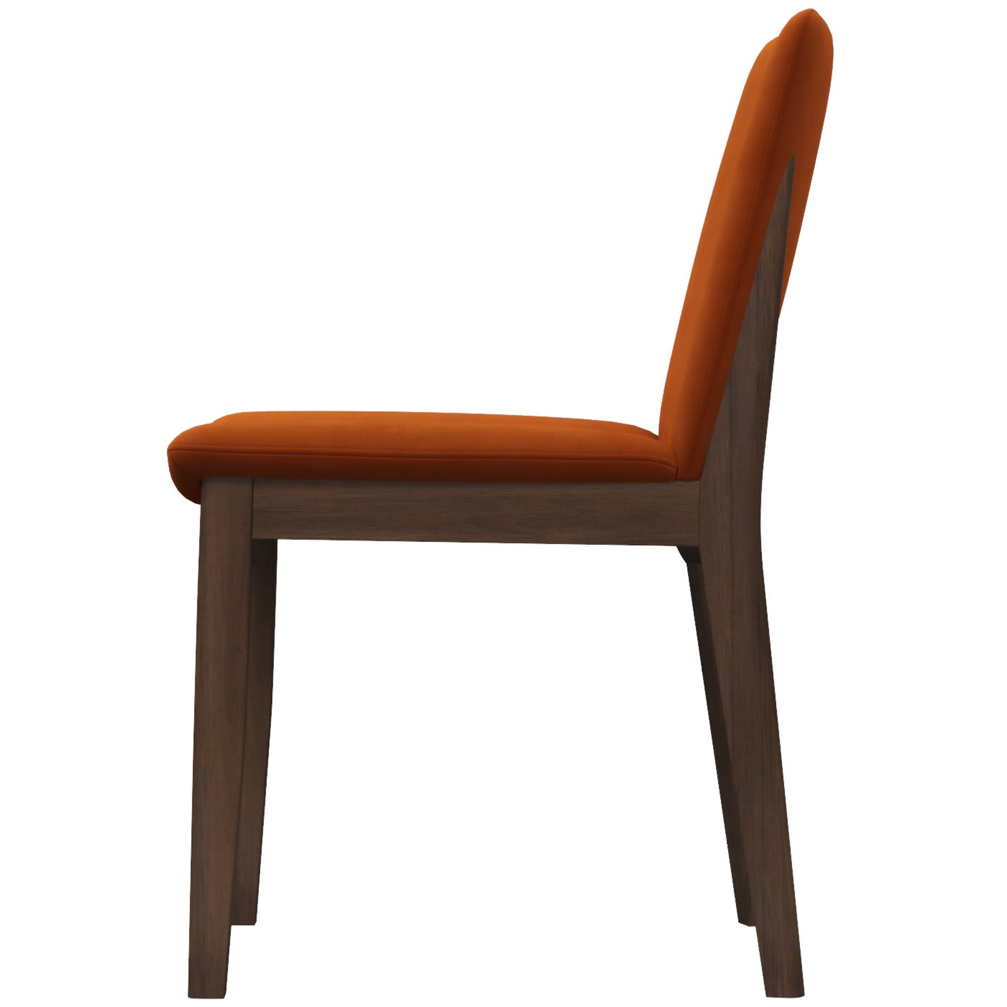 Virginia Mid-Century Modern Scandinavian Dining Chair with Velvet Upholstery - MidinMod
