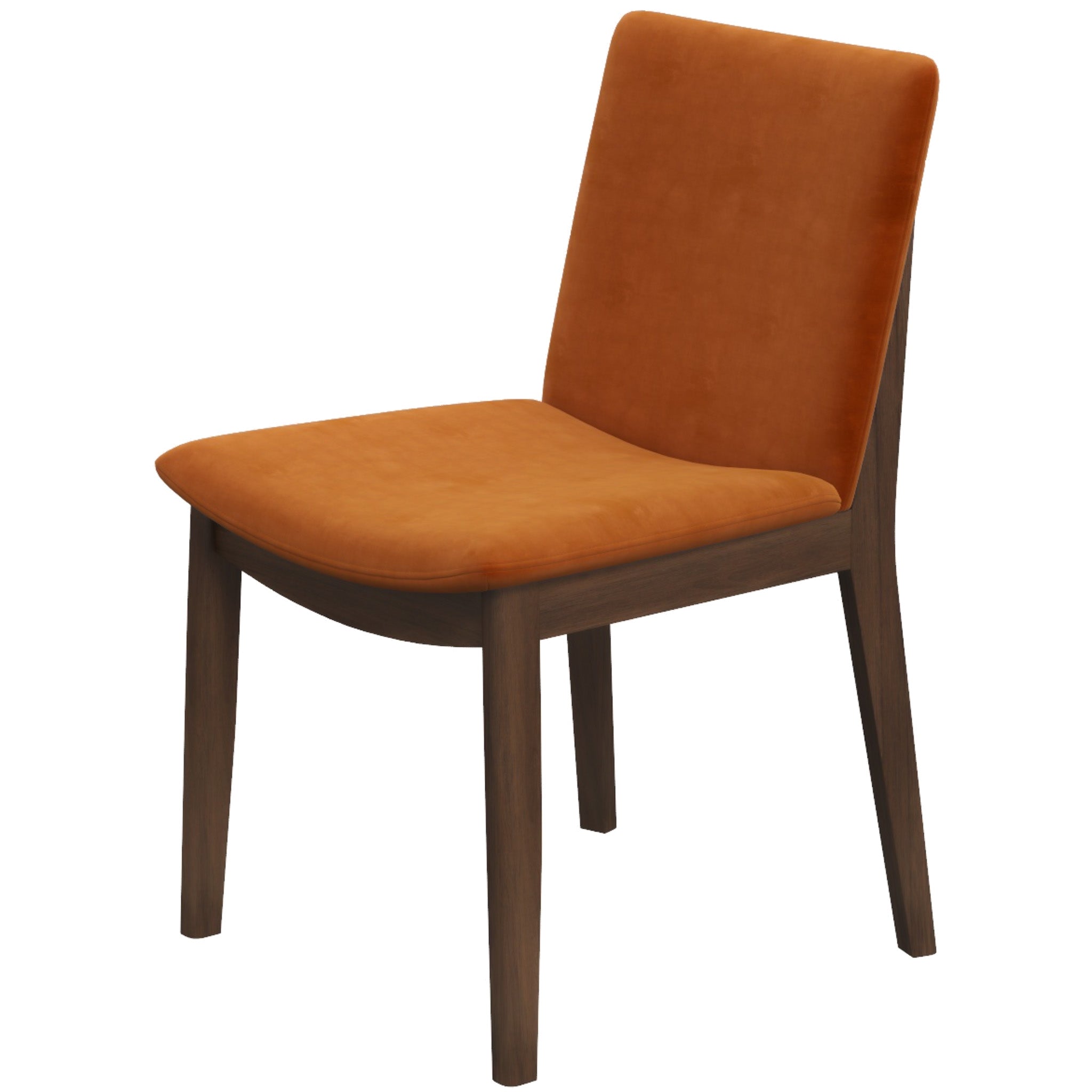 Virginia Mid-Century Modern Scandinavian Dining Chair with Velvet Upholstery - MidinMod