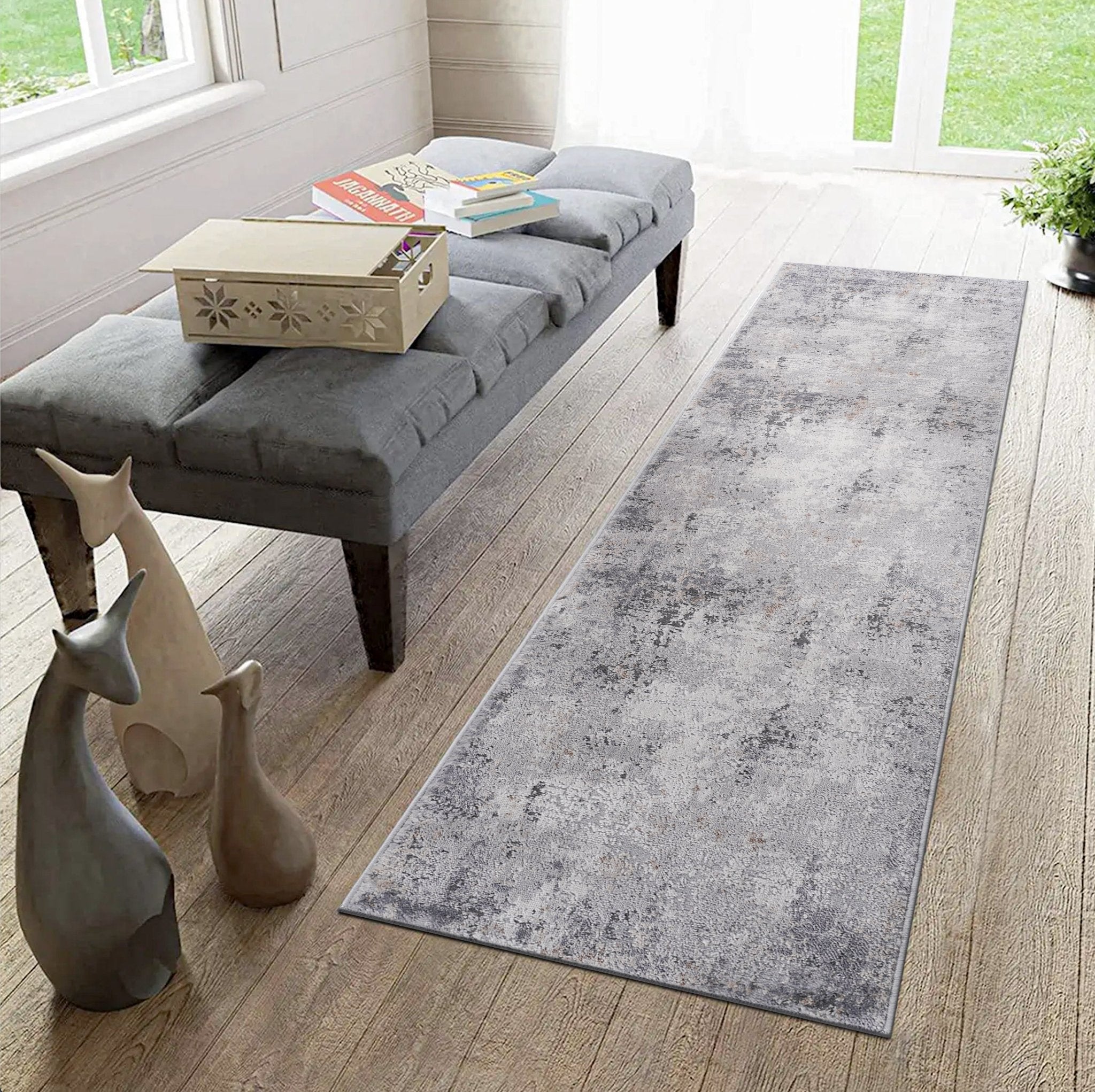 Marfi Ivory-Beige Runner Rug Size 2'2'' x 8' - MidinMod