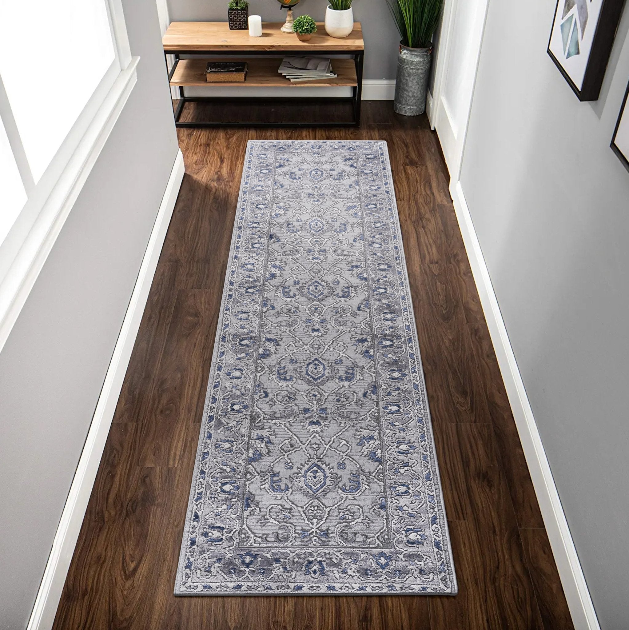 Marfi Grey Runner Carpet Size 2'2'' x 8' - MidinMod