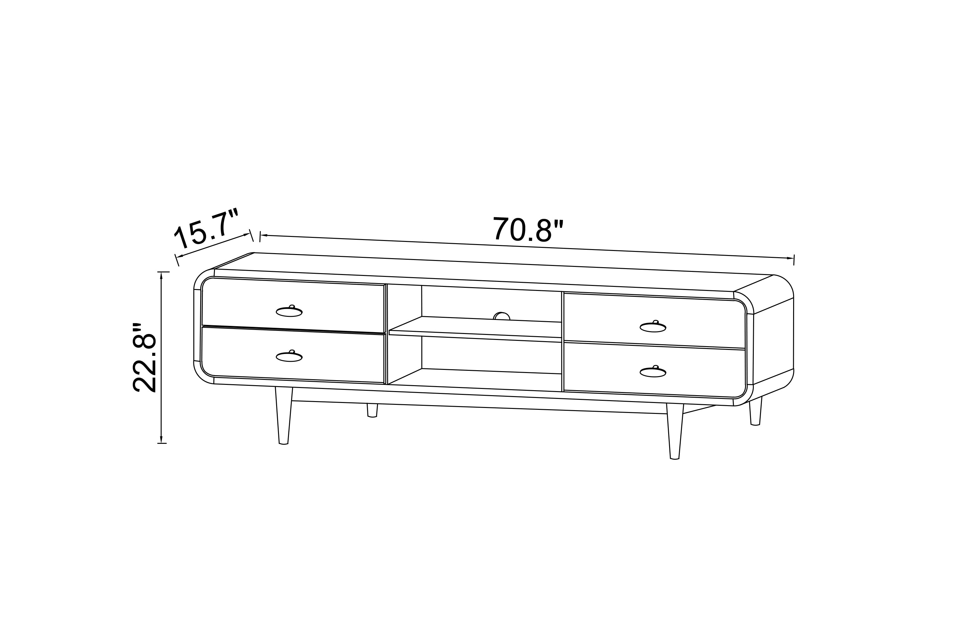 Stein Mid Century Modern Style TV Stand TV's up to 65" | MidinMod |TX | Best Furniture stores in Houston