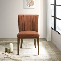Elm Orange Fabric Dining Chair